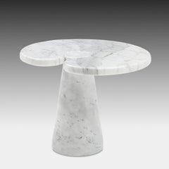 Angelo Mangiarotti Carrara Marble Side Table from 'Eros' Series, 1971
