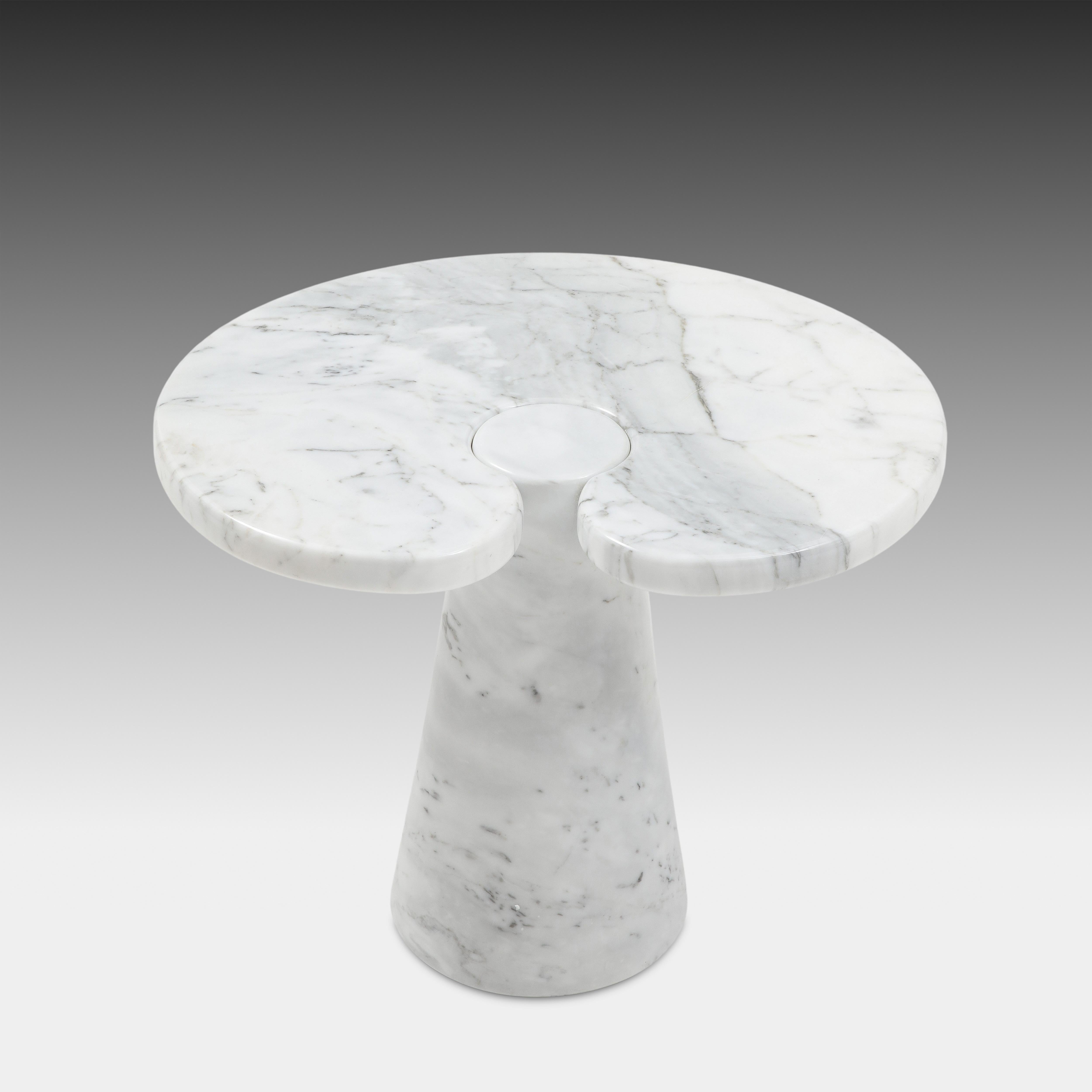 Angelo Mangiarotti Carrara Marble Side Table from 'Eros' Series, 1971 1