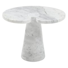 Angelo Mangiarotti Carrara Marble Side Table from 'Eros' Series, 1971