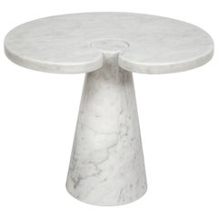 Angelo Mangiarotti Carrara Marble Side Table from 'Eros' Series
