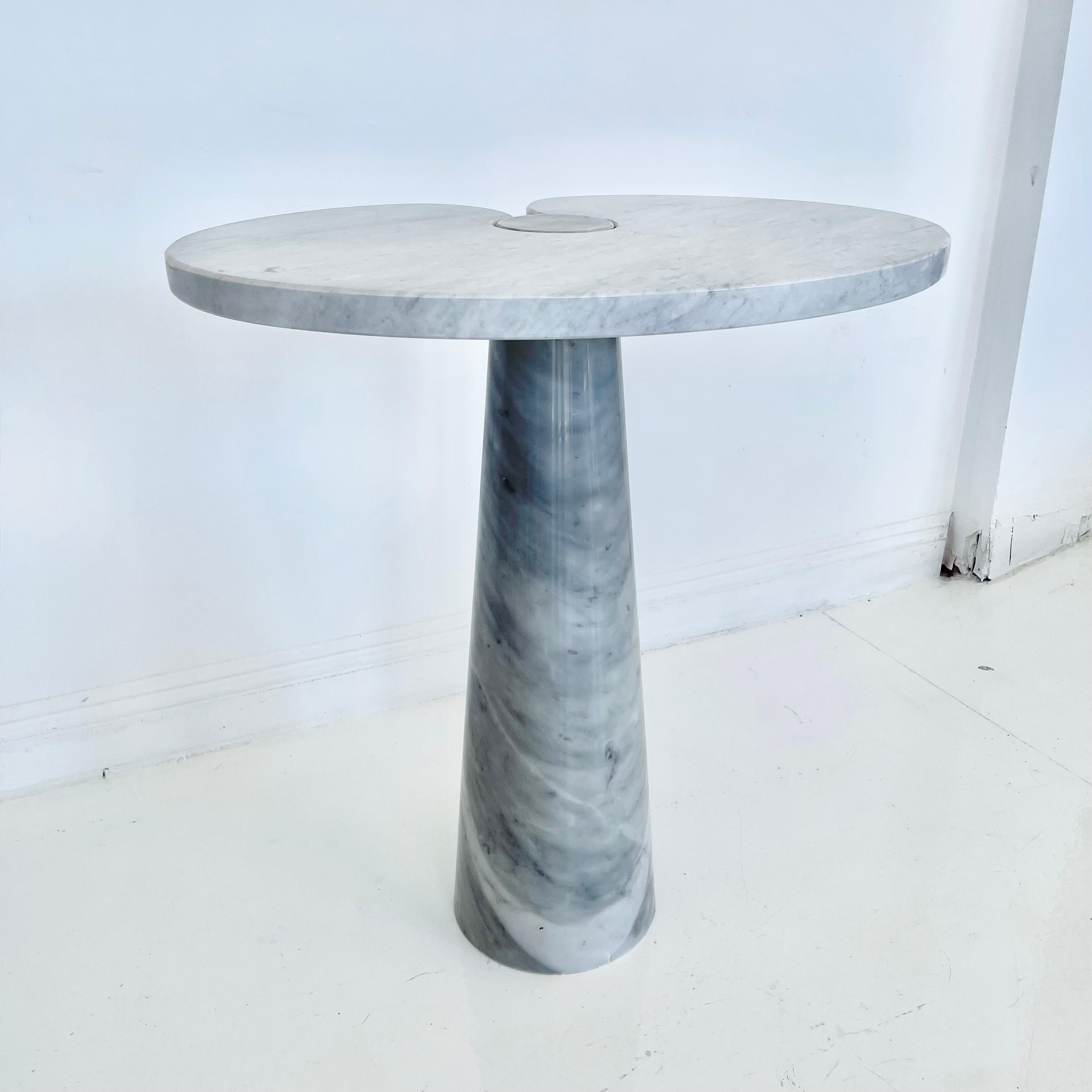 Angelo Mangiarotti Carrara Marble Tall Eros Table, 1970 For Sale 4