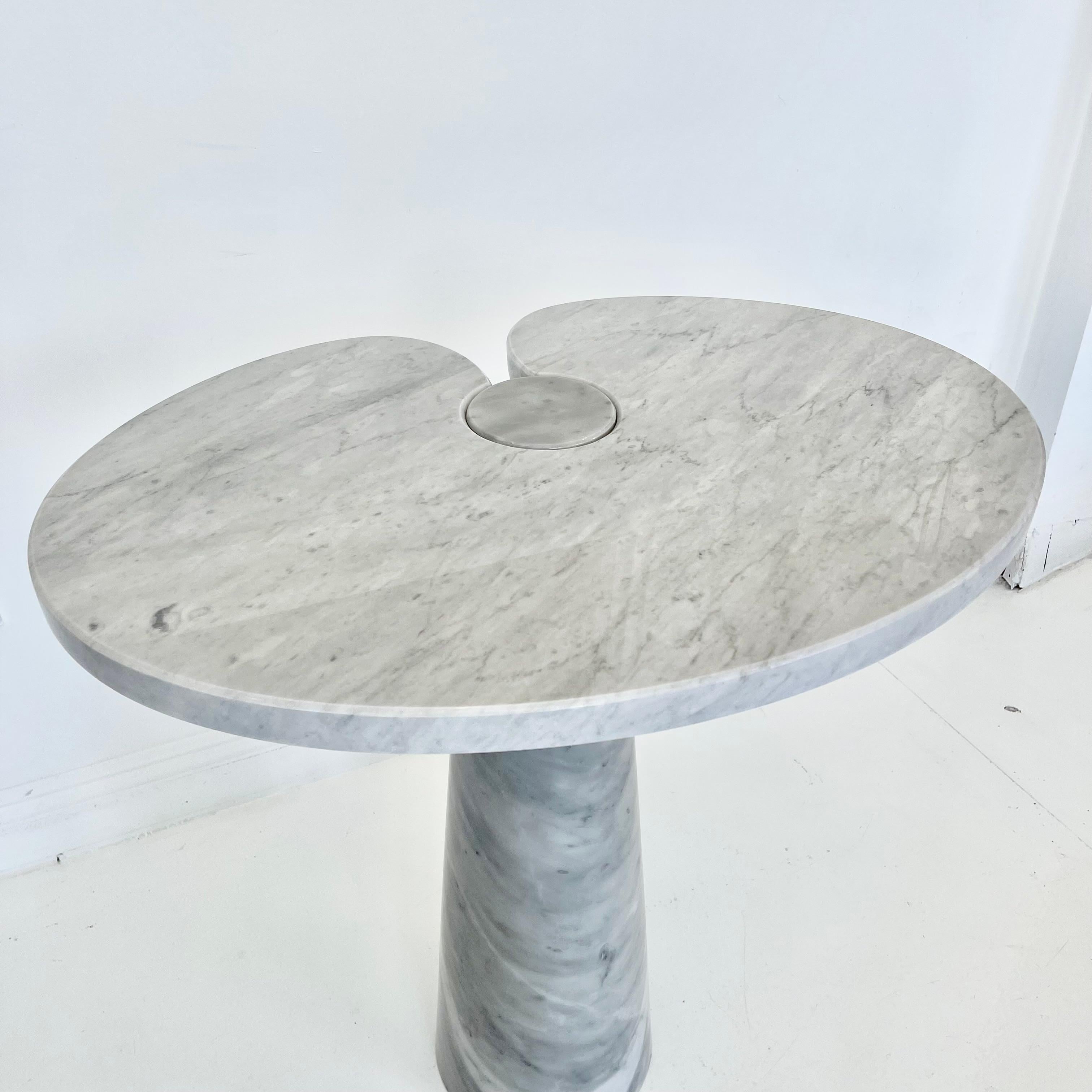 Angelo Mangiarotti Carrara Marble Tall Eros Table, 1970 For Sale 6
