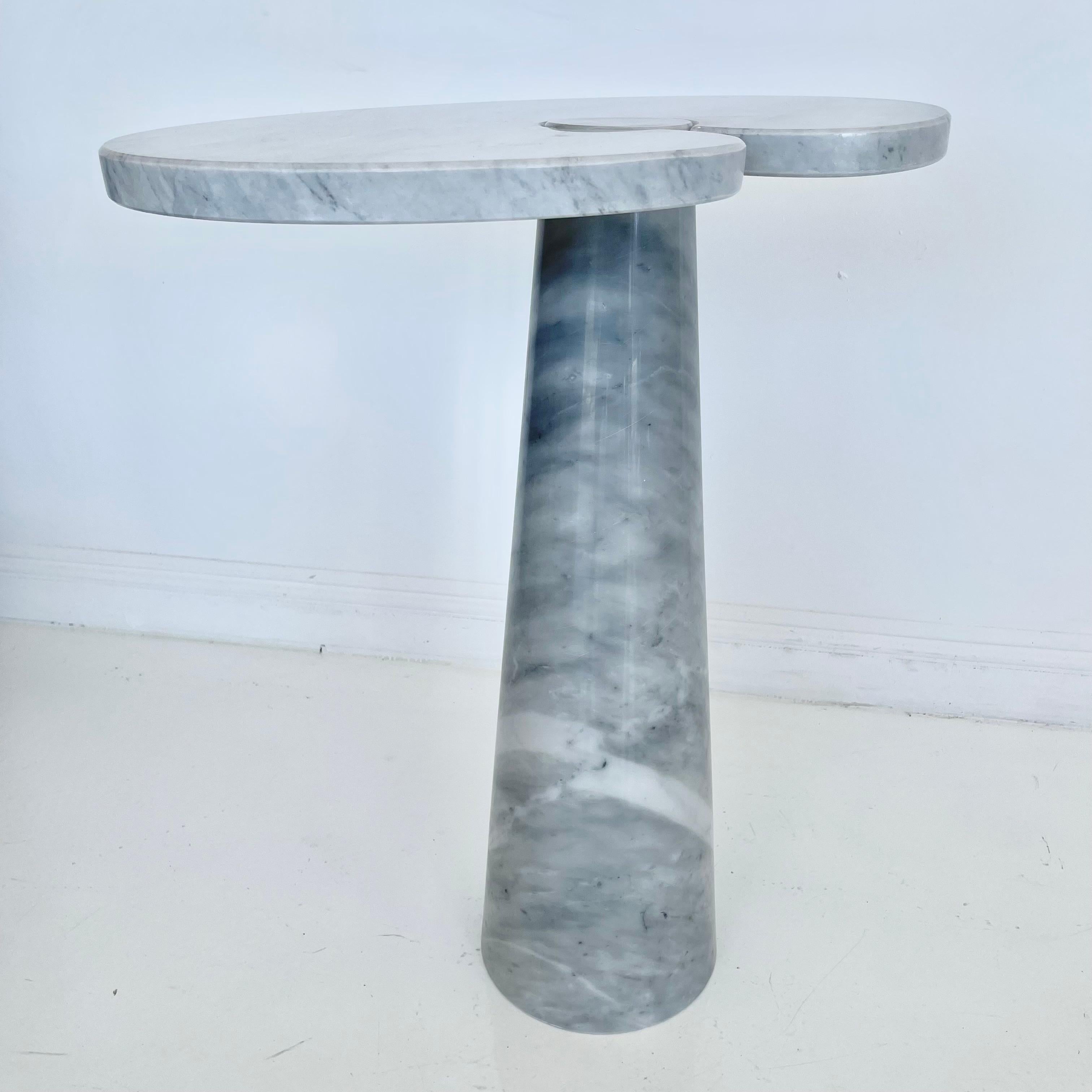 Angelo Mangiarotti Carrara Marble Tall Eros Table, 1970 For Sale 8