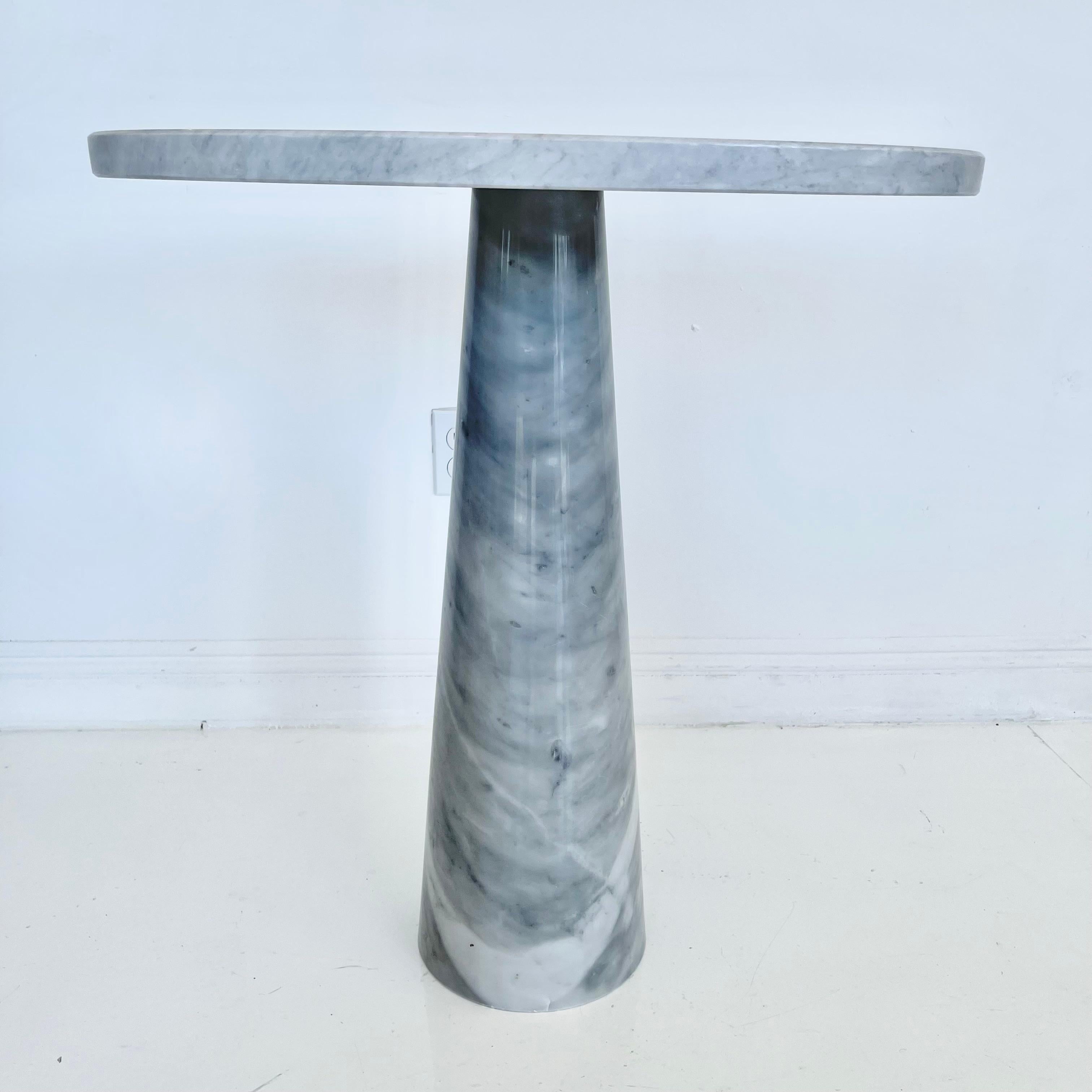 Angelo Mangiarotti Carrara Marble Tall Eros Table, 1970 For Sale 1