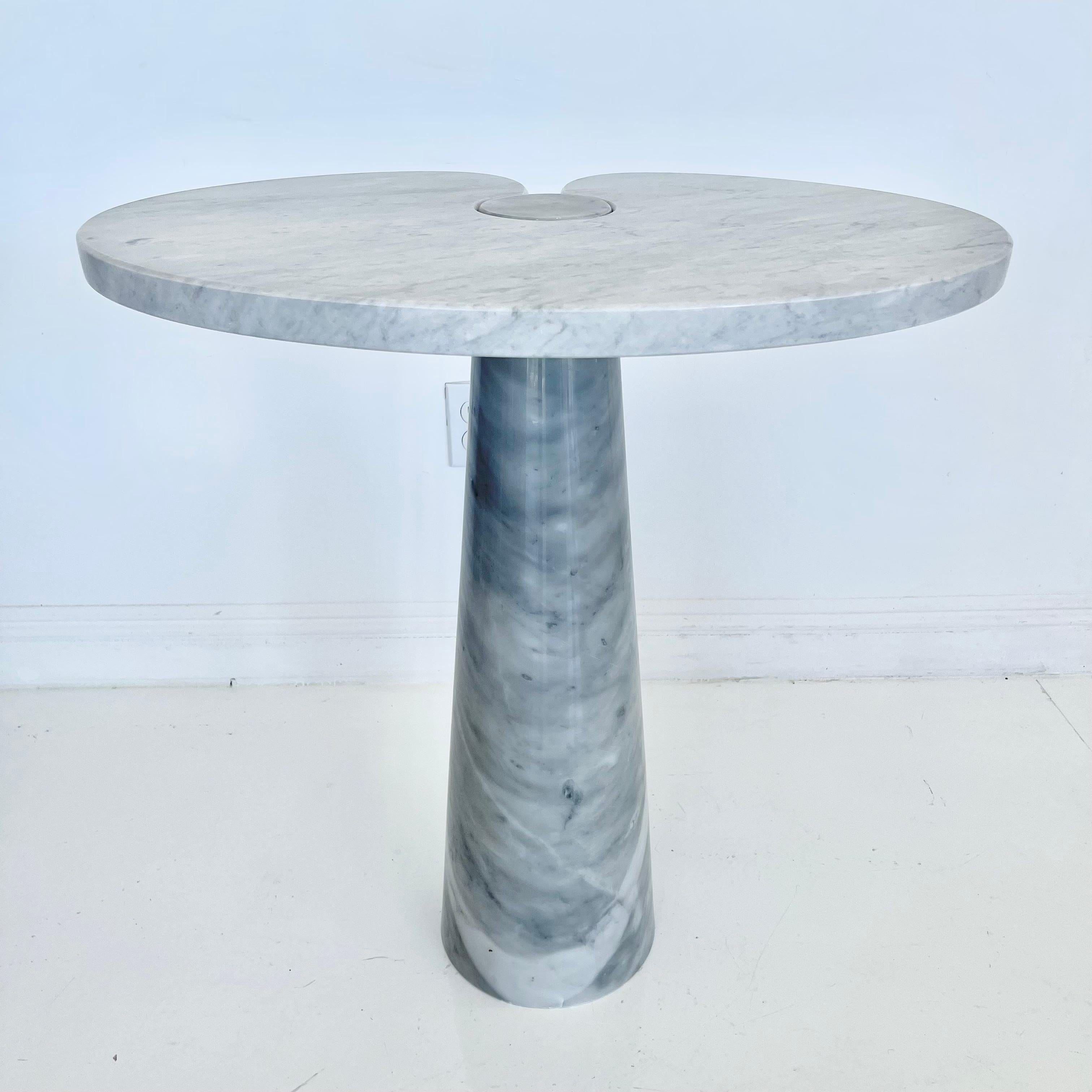 Angelo Mangiarotti Carrara Marble Tall Eros Table, 1970 For Sale 2