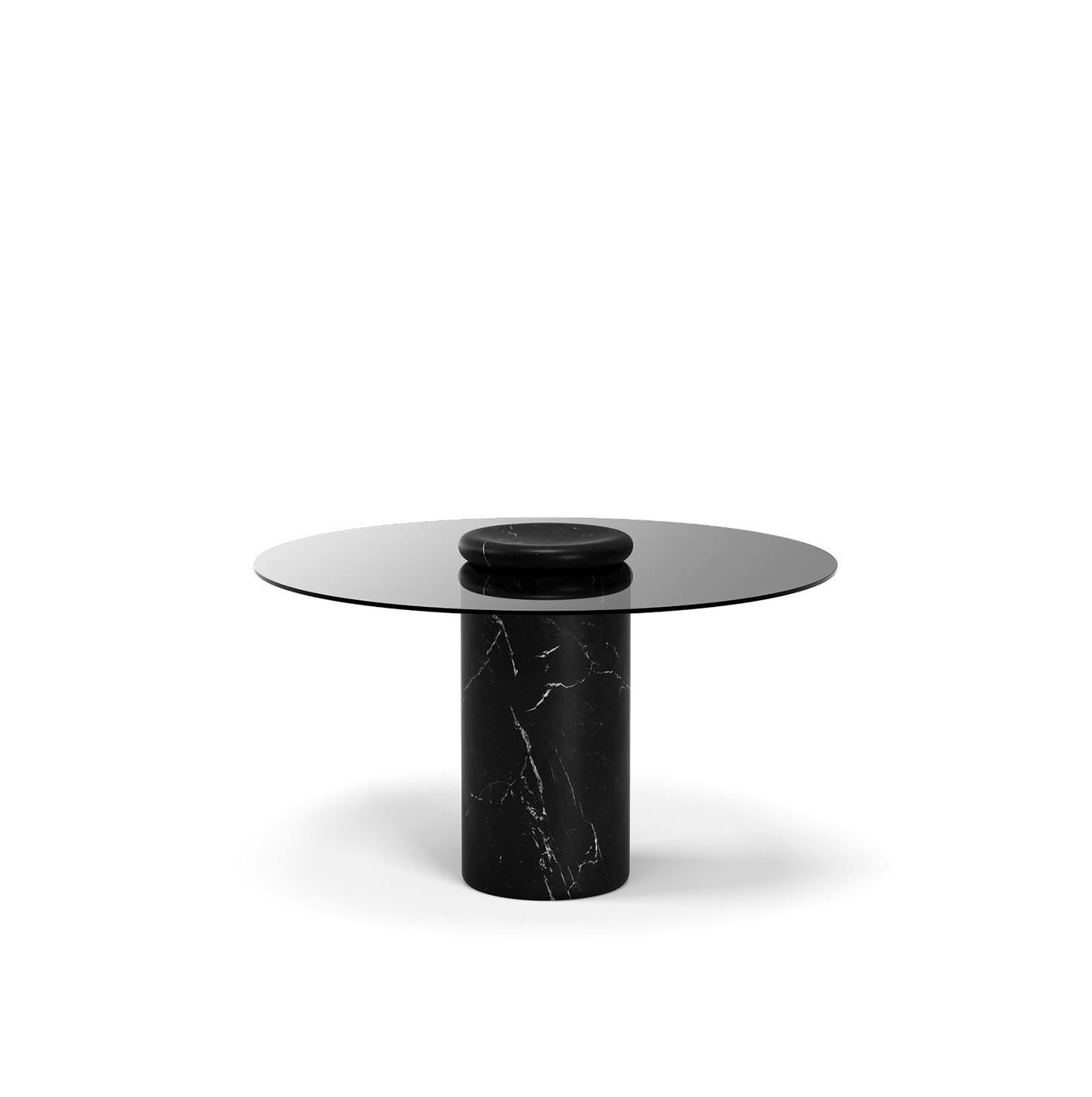 Bois Table de salle à manger en marbre Castore d'Angelo Mangiarotti par Karakter en vente
