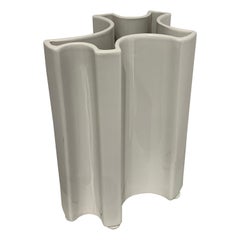 Angelo Mangiarotti White Ceramic Vase, 1960s