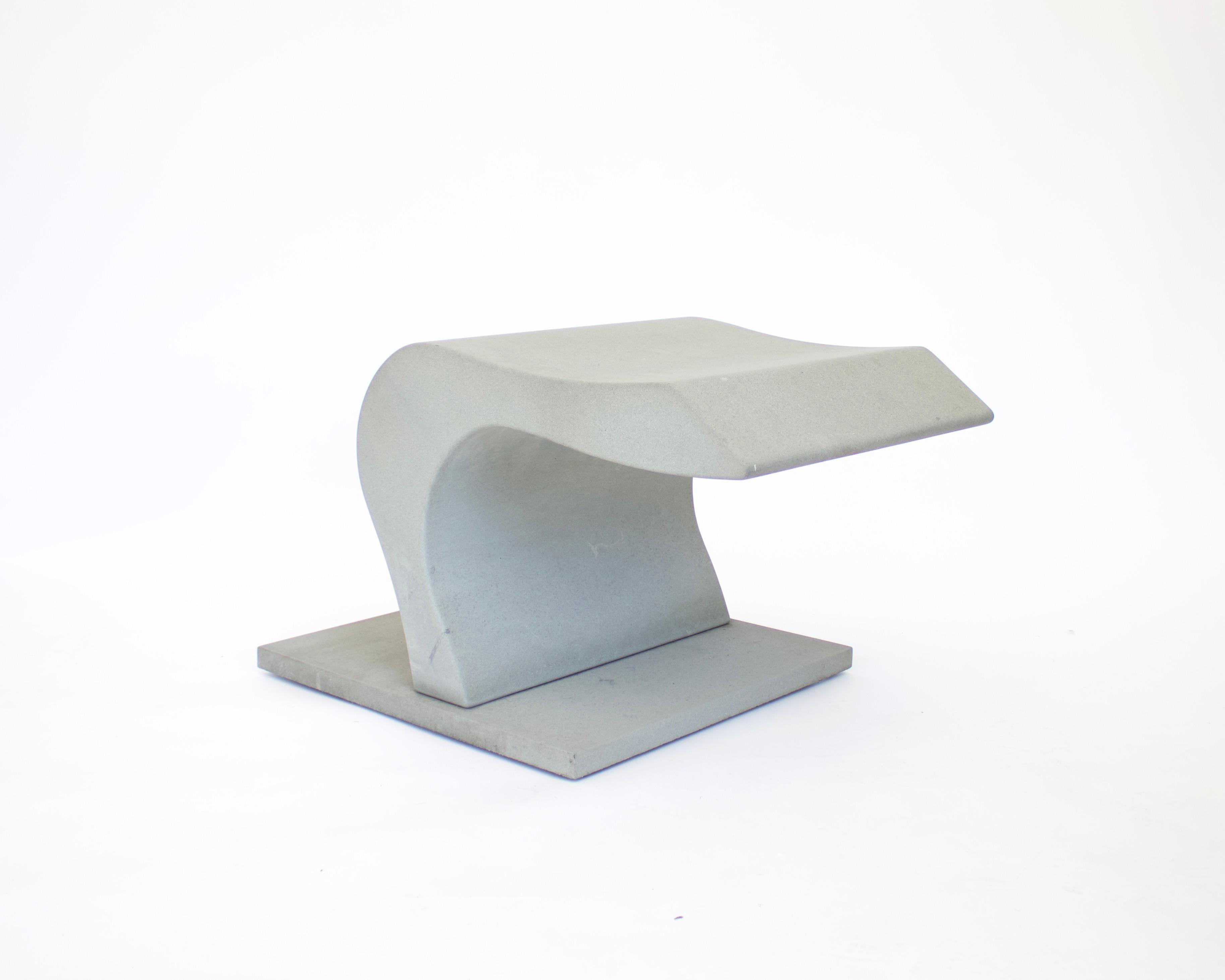 Late 20th Century Angelo Mangiarotti Clizia Stool 1990 Pietra Serena Marble For Sale