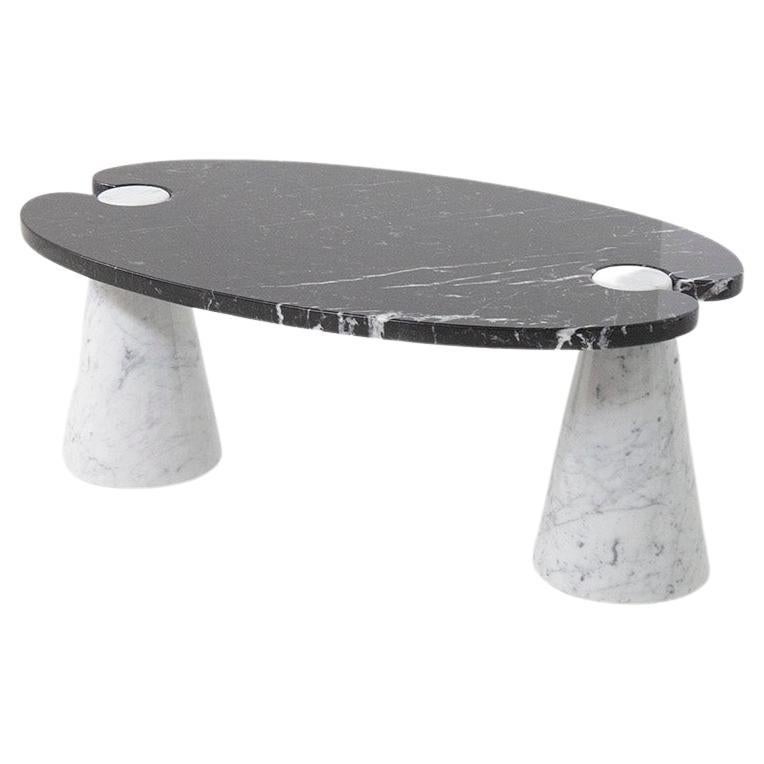Angelo Mangiarotti Coffee Table Black and White for Skipper For Sale
