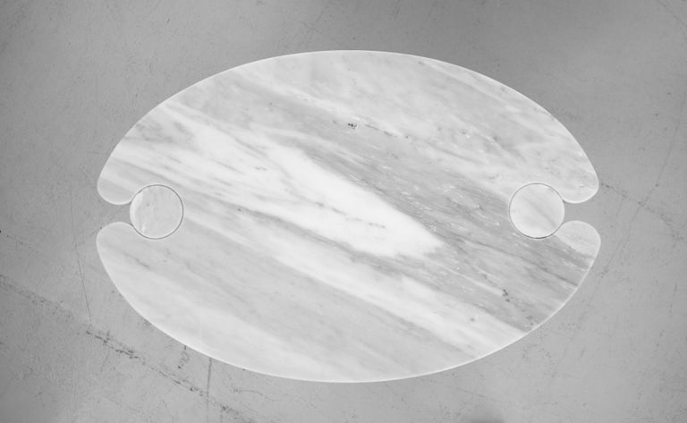Carrara Marble Angelo Mangiarotti Coffee Table For Sale