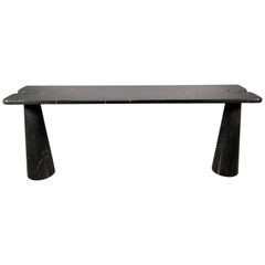 Angelo Mangiarotti Console Table Eros Black Marquina Marble