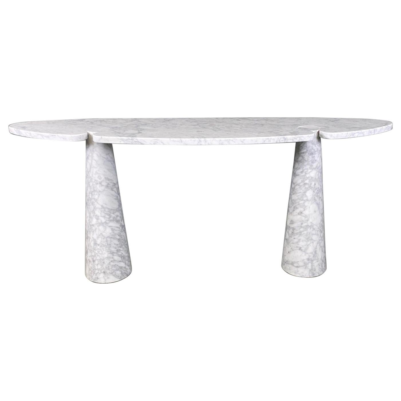 Angelo Mangiarotti Console Table Eros Carrara Marble