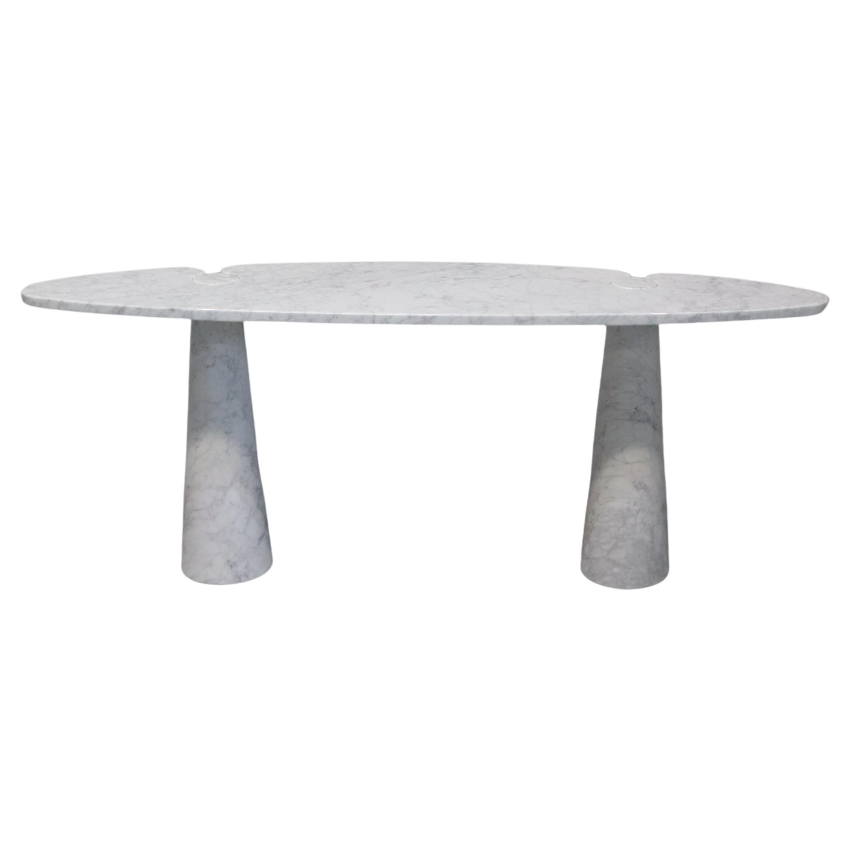 Table console Angelo Mangiarotti Eros Carrara Marbre Original Label