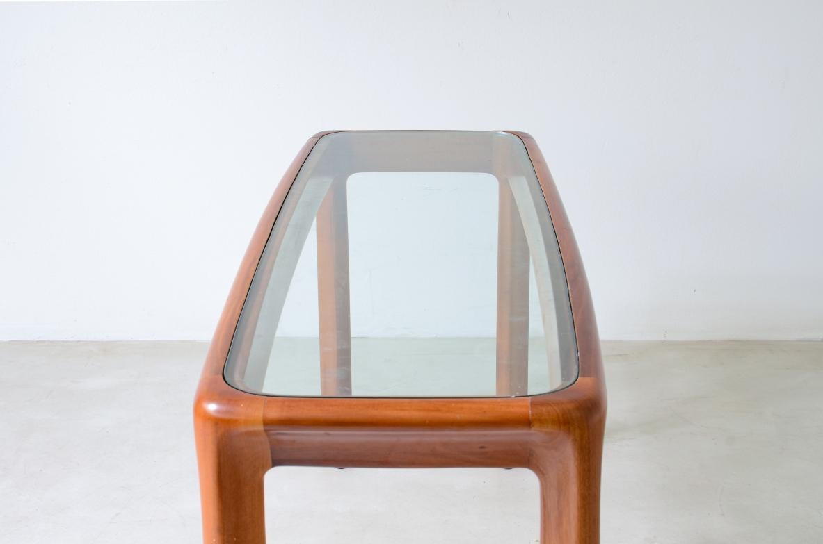 Angelo Mangiarotti, console table with wooden structure In Excellent Condition For Sale In Milano, IT