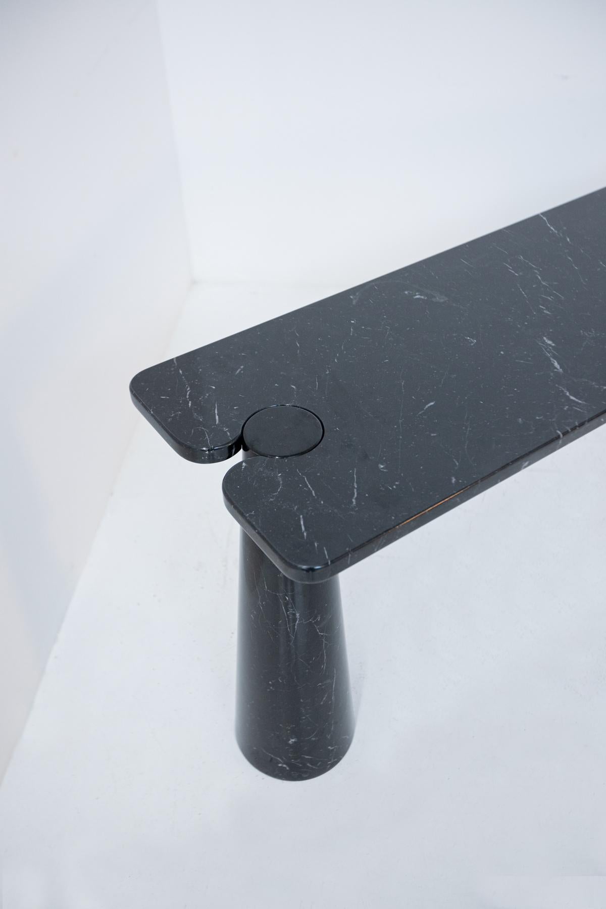 Angelo Mangiarotti Consolle Table in Black Marble for Skipper, 1970 2