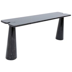 Angelo Mangiarotti Consolle Table in Black Marble for Skipper, 1970
