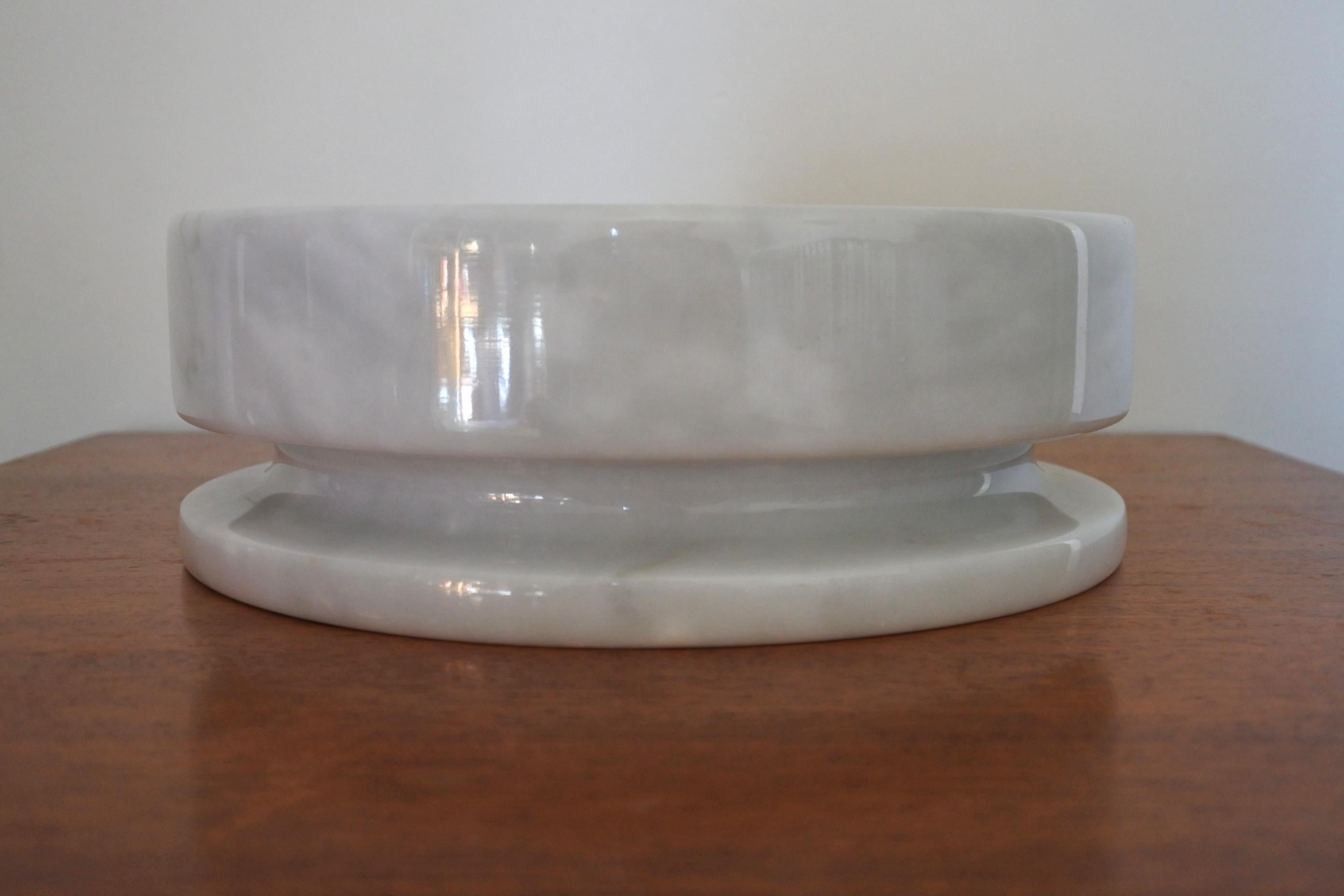 Minimalist Angelo Mangiarotti Decorative Marble Dish or Ashtray, Model 8532, Knoll, 1970s