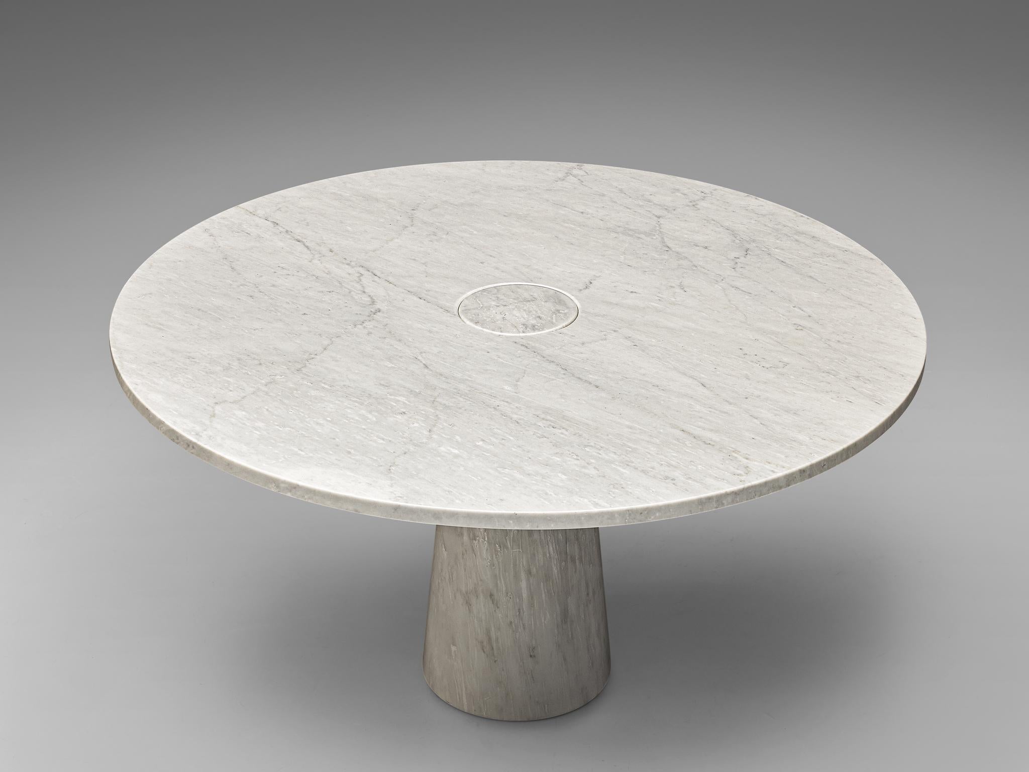 Italian Angelo Mangiarotti Dining Table 'Eros' in Marble