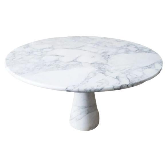 Angelo Mangiarotti Dining Table in Arabescato Marble For Sale