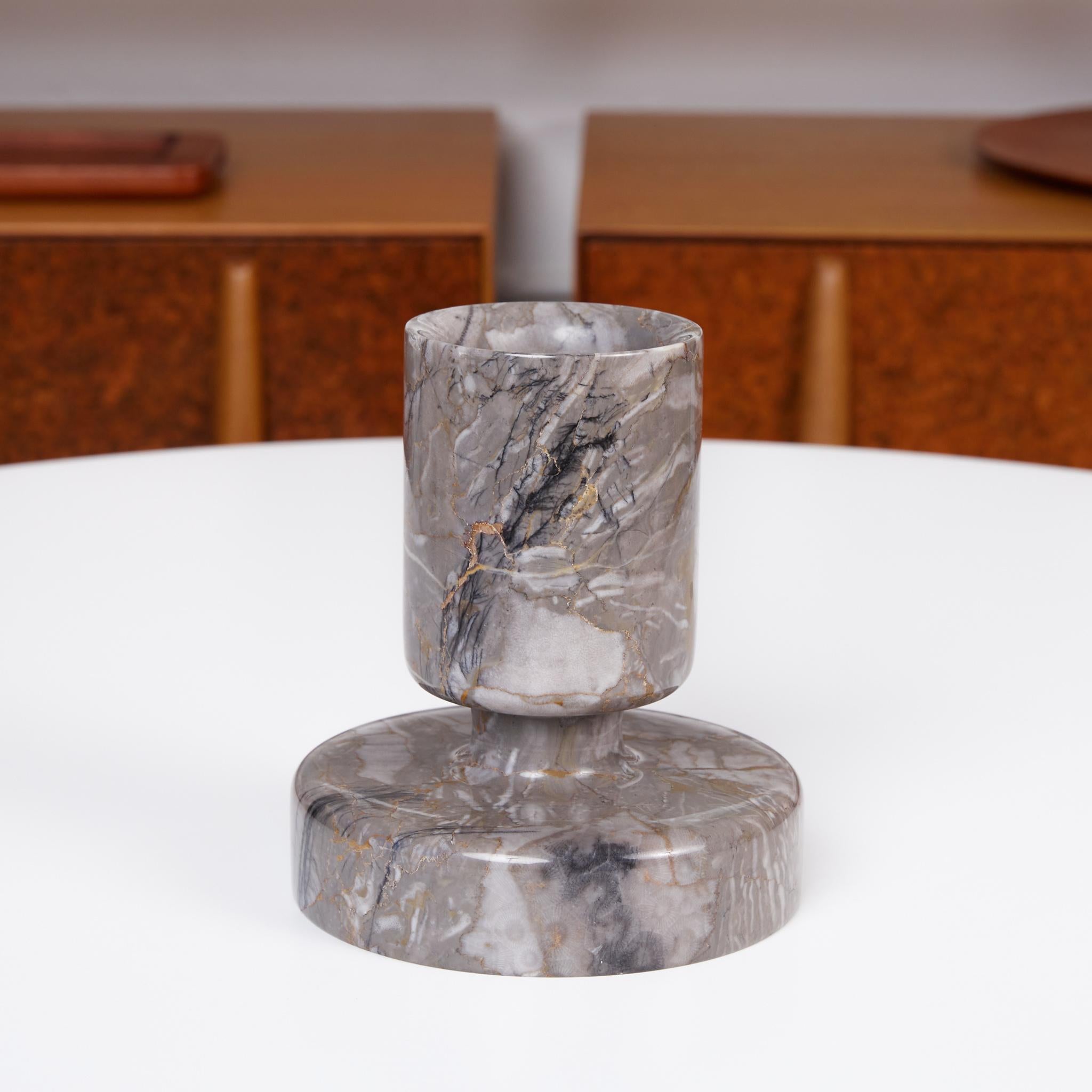 Angelo Mangiarotti Double Sided Marble Vase for Knoll 3