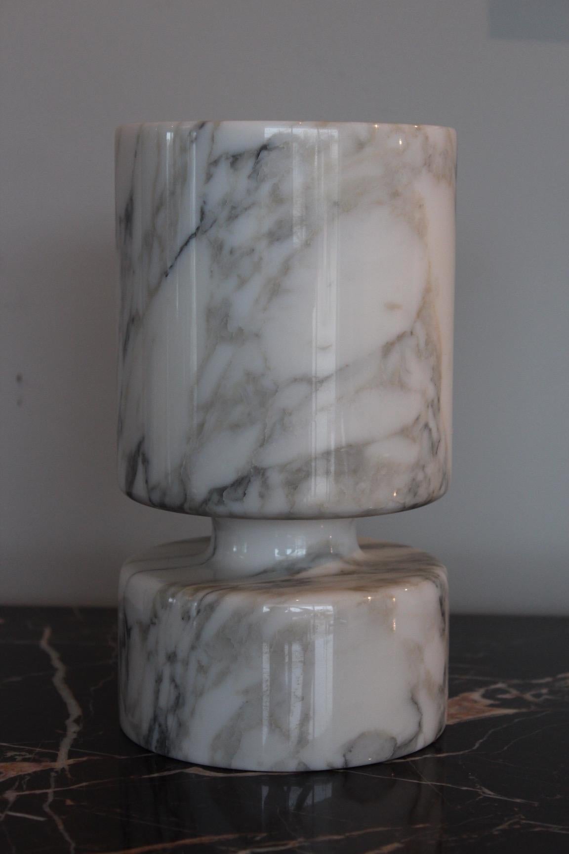 Mid-20th Century Angelo Mangiarotti Double Sided Marble Vase