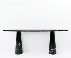 Angelo Mangiarotti "Eros" Black Marble Console in Nero Marquina, Italy, 1970s