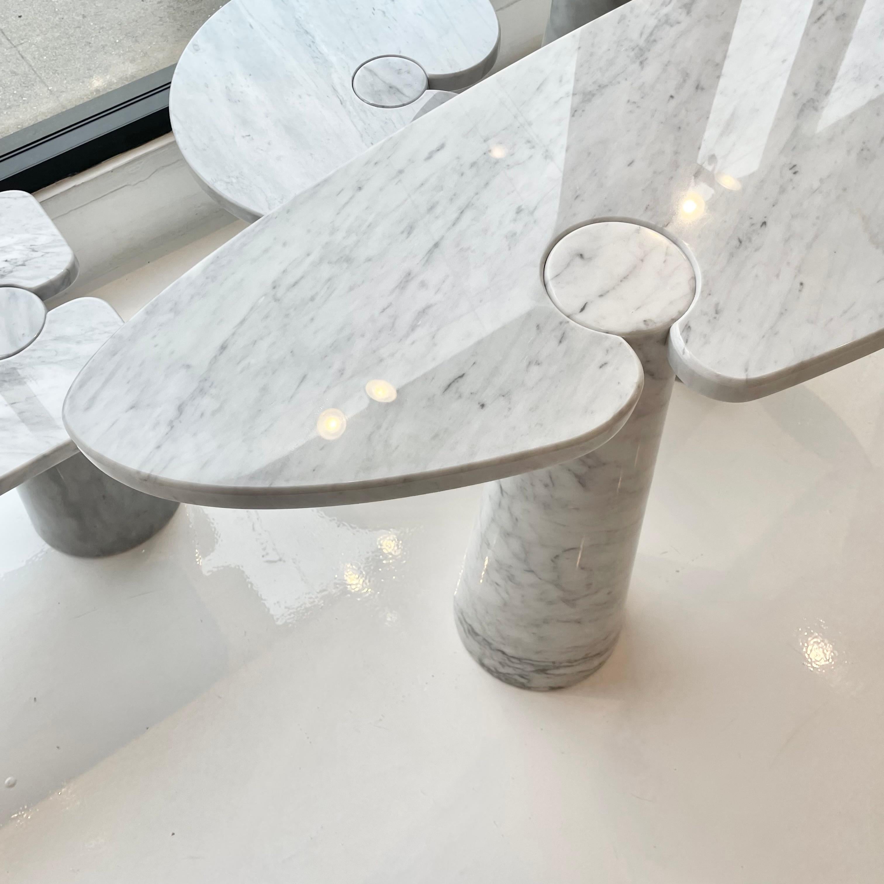 Angelo Mangiarotti Eros Carrara Marble Console for Skipper, 1960s Italy In Good Condition For Sale In Los Angeles, CA