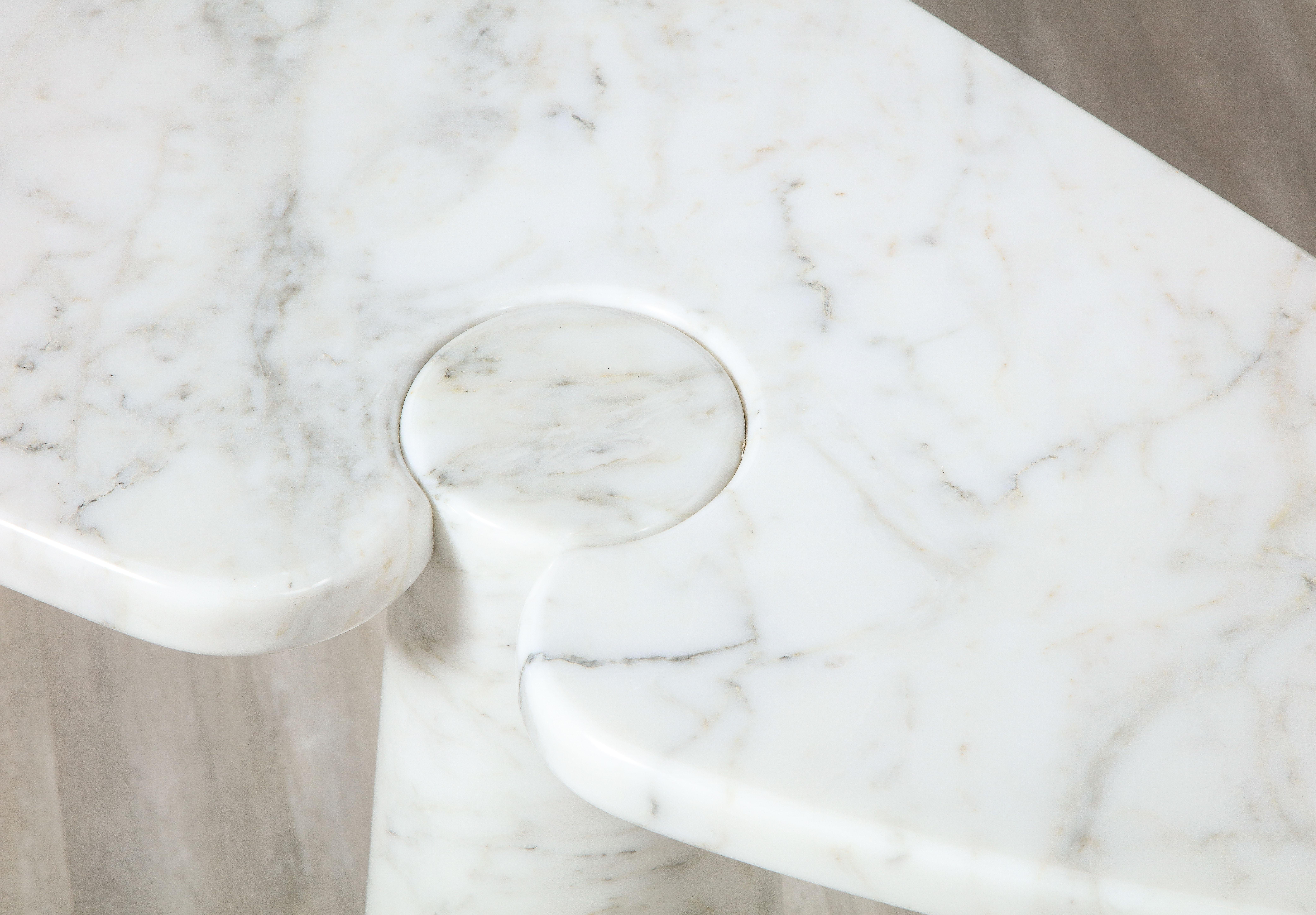 Angelo Mangiarotti 'Eros' Carrara Marble Console Table For Sale 2