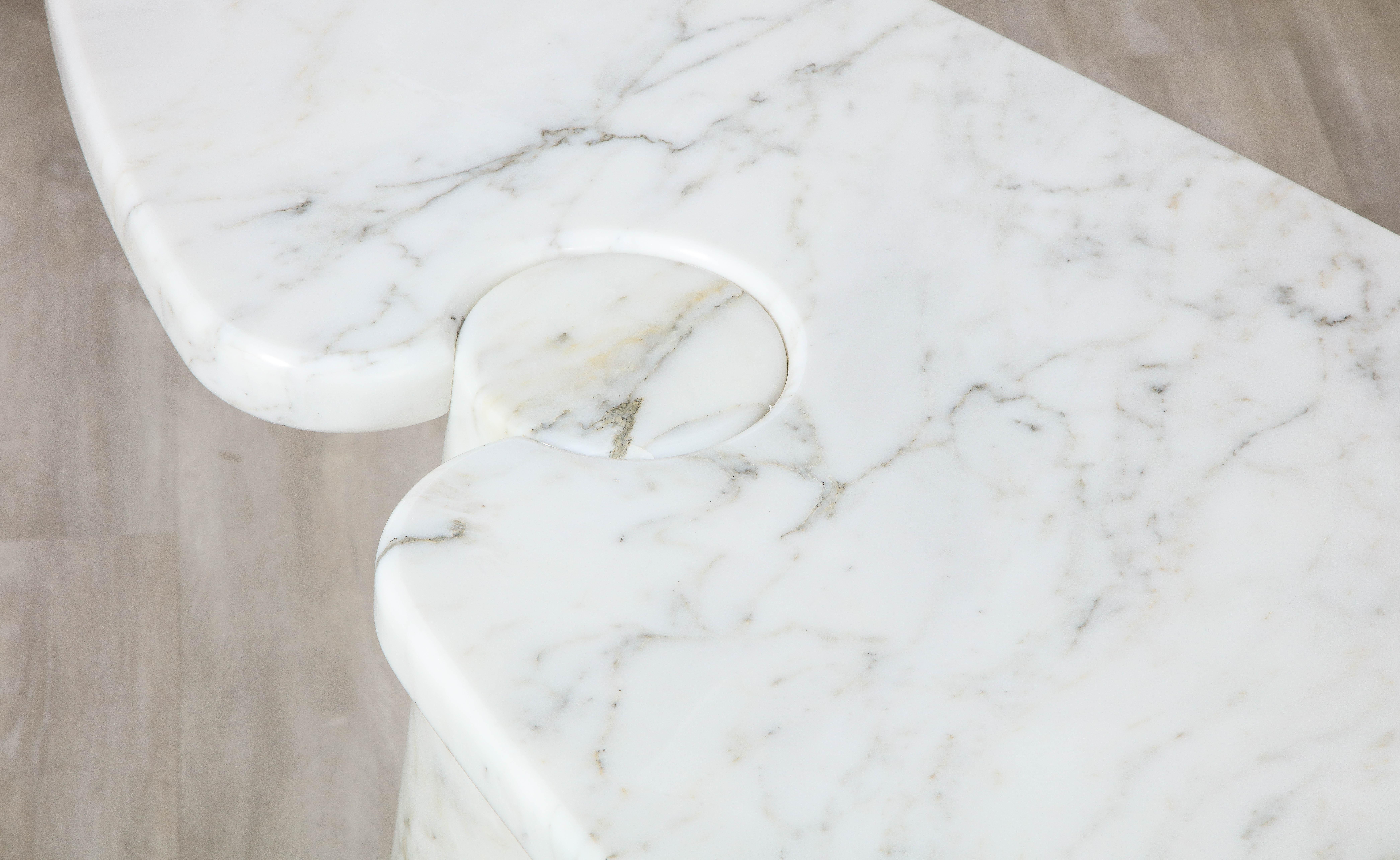 Angelo Mangiarotti 'Eros' Carrara Marble Console Table For Sale 3