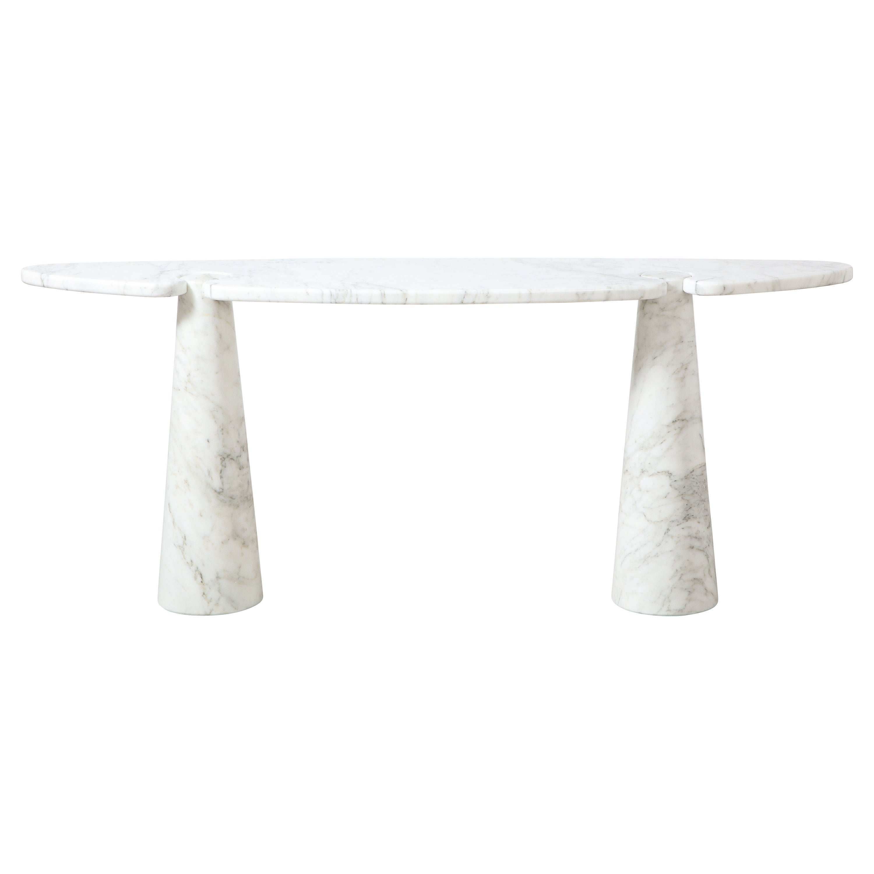Mesa consola de mármol de Carrara "Eros" Angelo Mangiarotti en venta