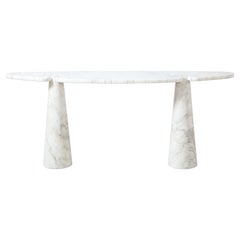 Table console en marbre de Carrare "Eros" d'Angelo Mangiarotti
