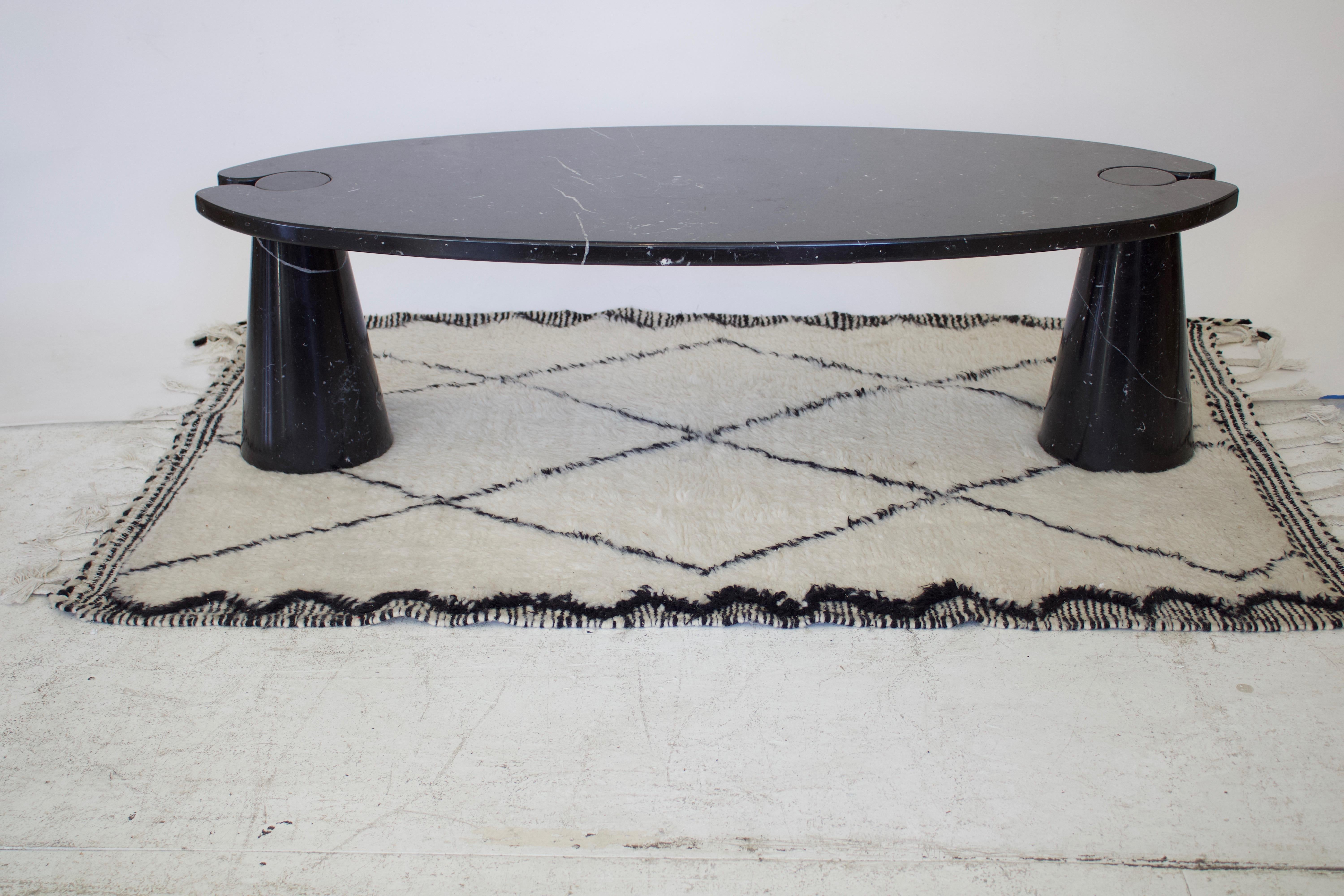 Angelo Mangiarotti Eros Coffee Table Black Marquina Marble Fucina for Skipper 6