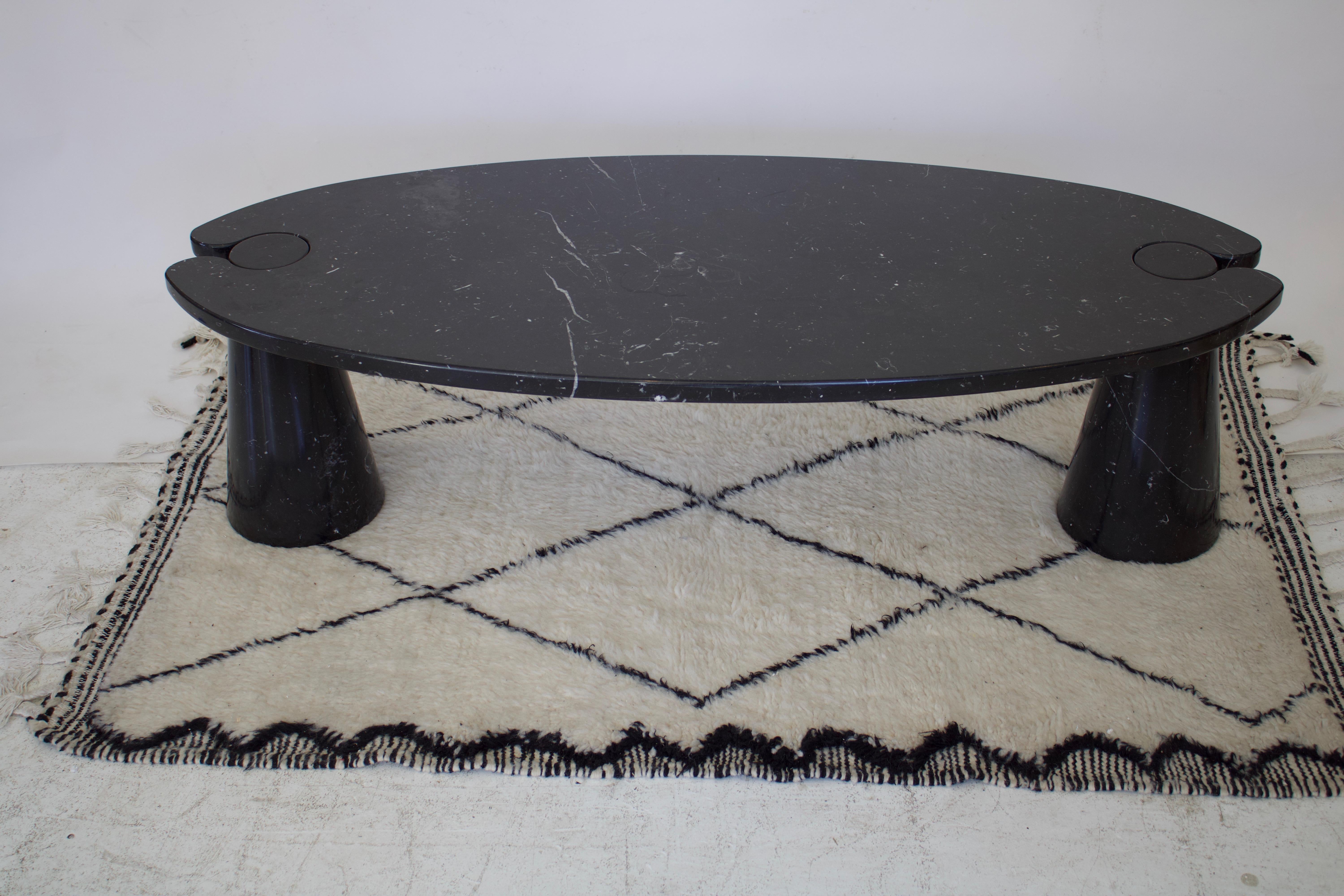 Angelo Mangiarotti Eros Coffee Table Black Marquina Marble Fucina for Skipper 7