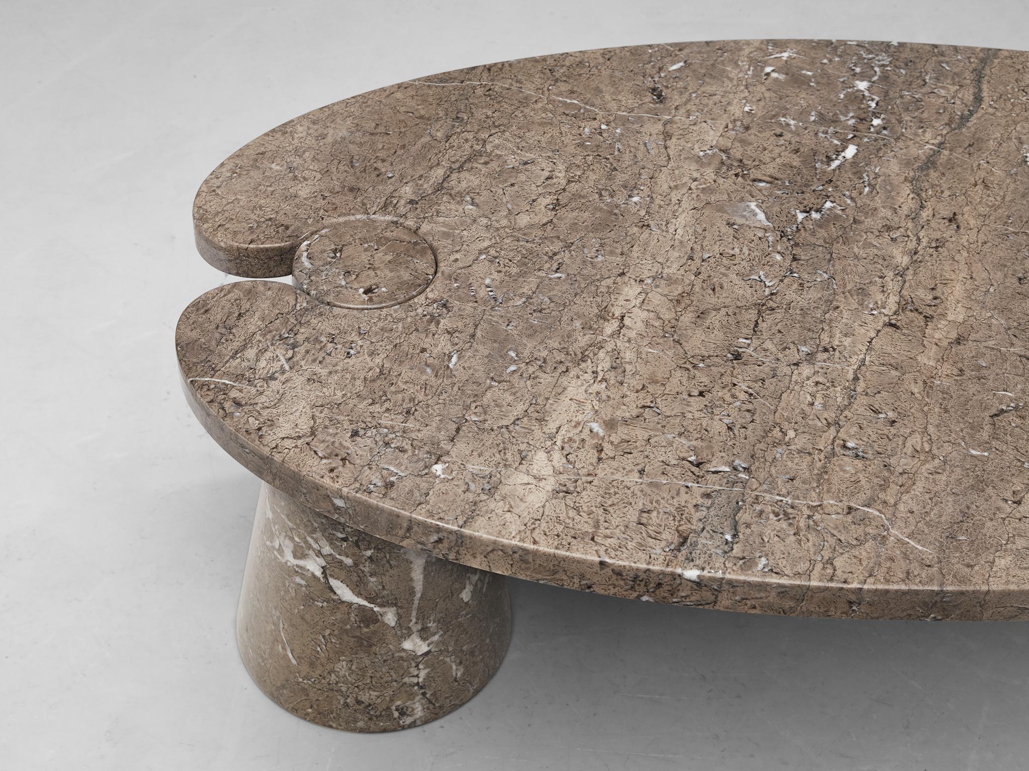 Italian Angelo Mangiarotti ‘Eros’ Coffee Table in Marble