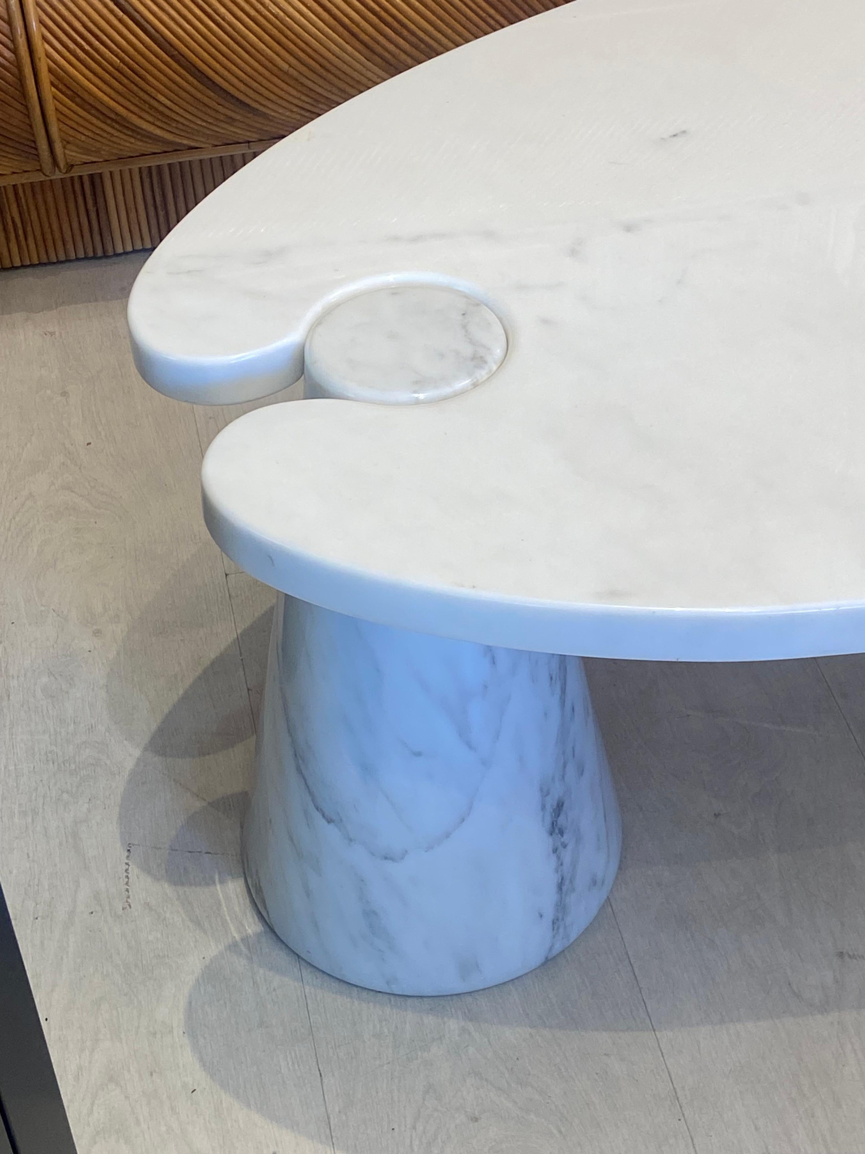 Angelo Mangiarotti Eros Coffee Table White Carrera Marble for Skipper 3