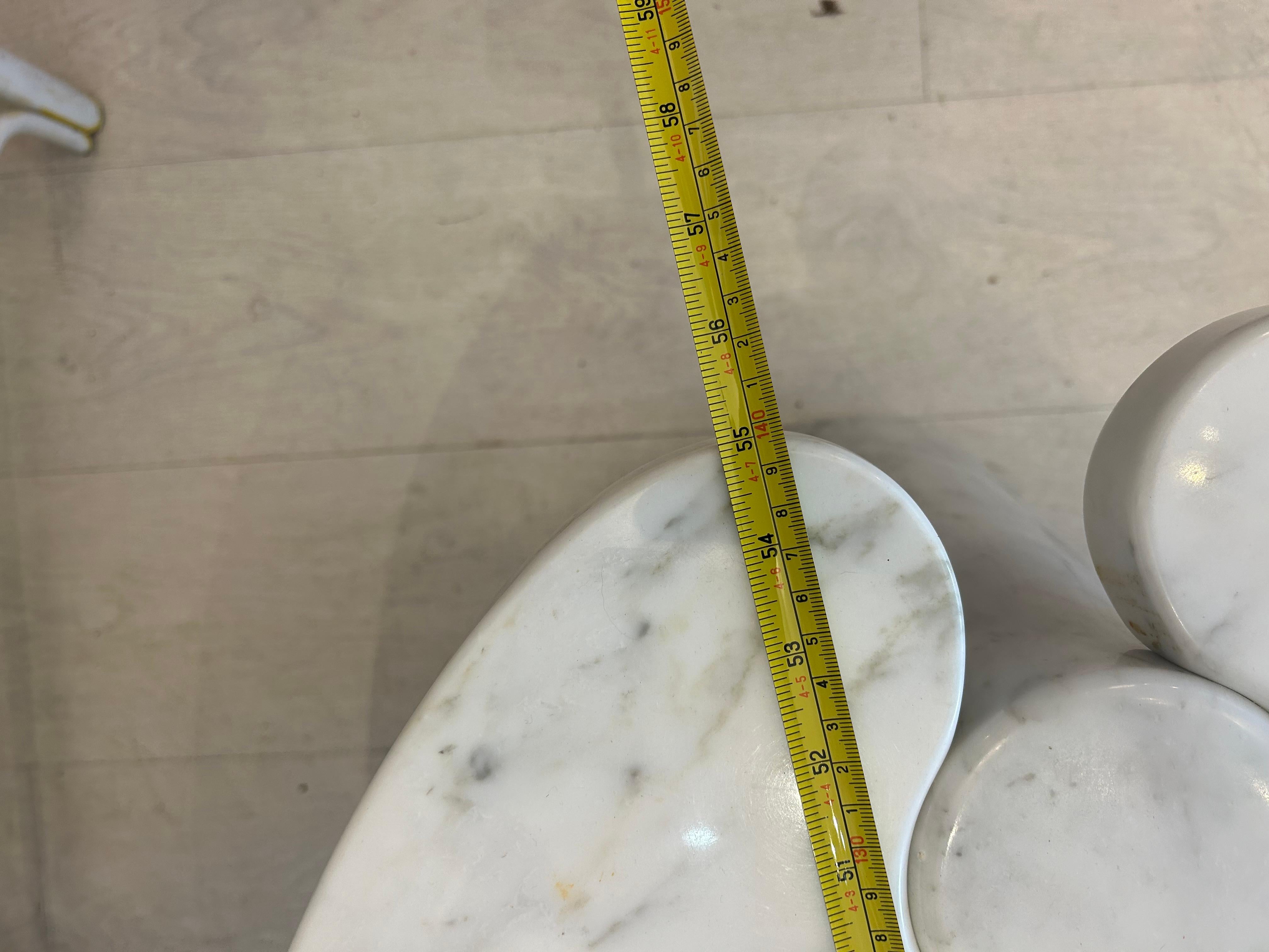 Carrara Marble Angelo Mangiarotti Eros Coffee Table White Carrera Marble for Skipper