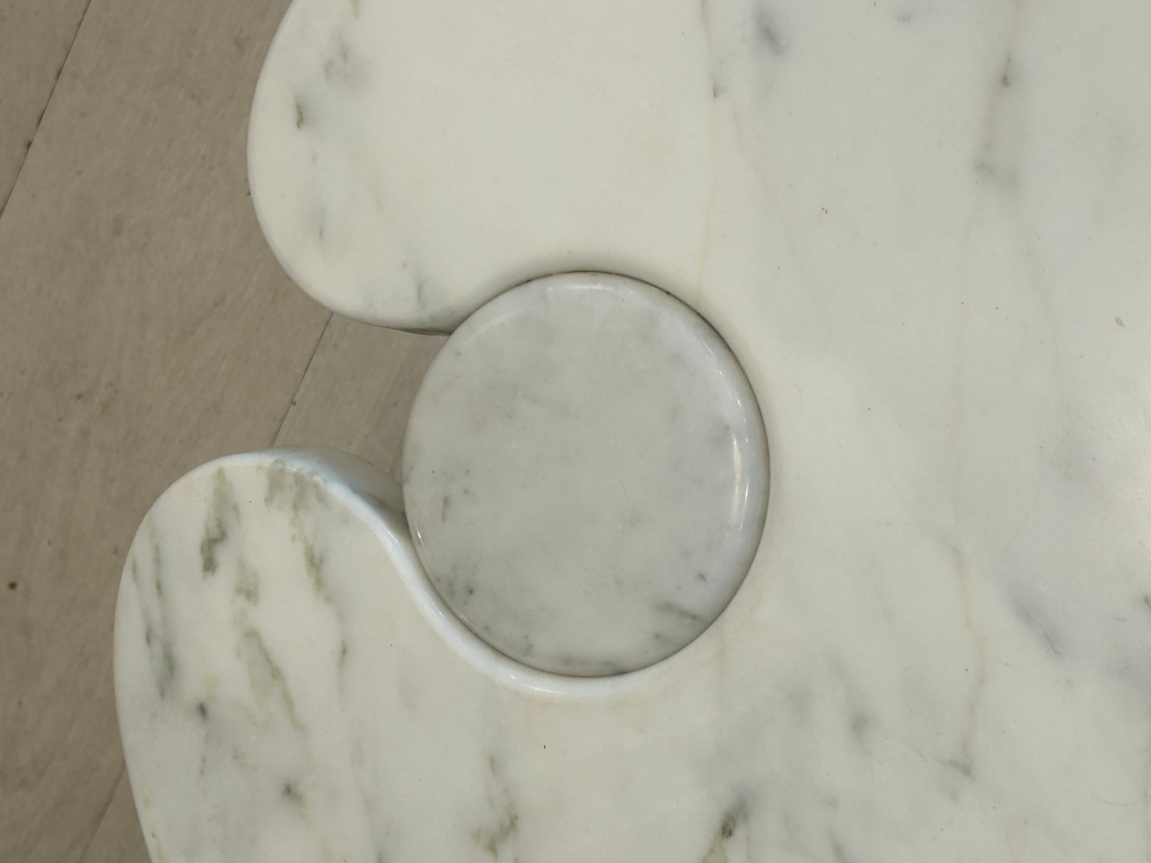 Angelo Mangiarotti Eros Coffee Table White Carrera Marble for Skipper 2