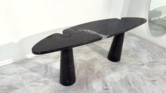 Angelo Mangiarotti "Eros" Console Table in Black Marquina Marble, Italy, 1970s