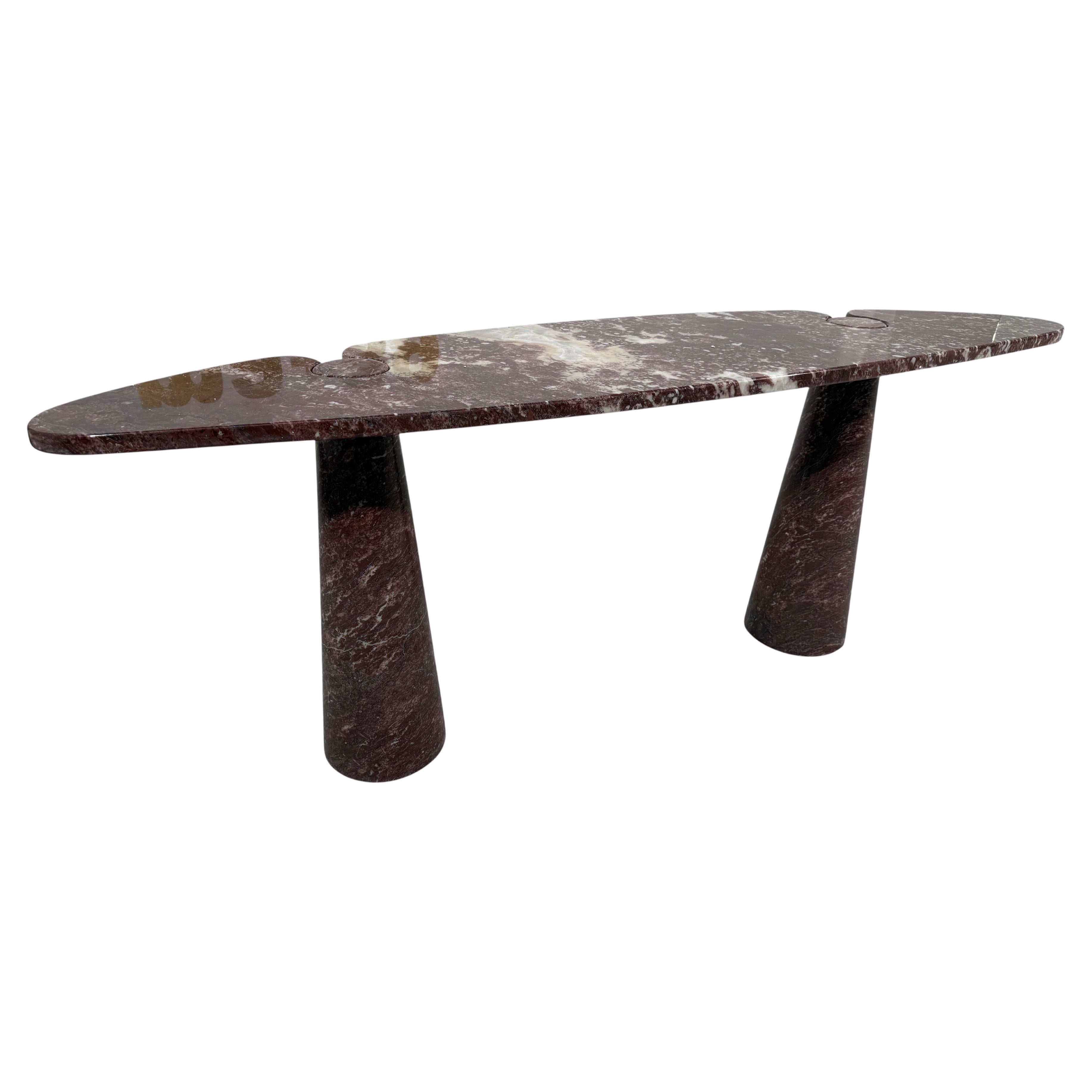 Angelo Mangiarotti Table console Eros en marbre Rosso Verona, Italie, années 1970