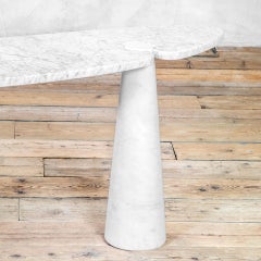 Angelo Mangiarotti Eros Console Table in White Carrara Marble, 1971