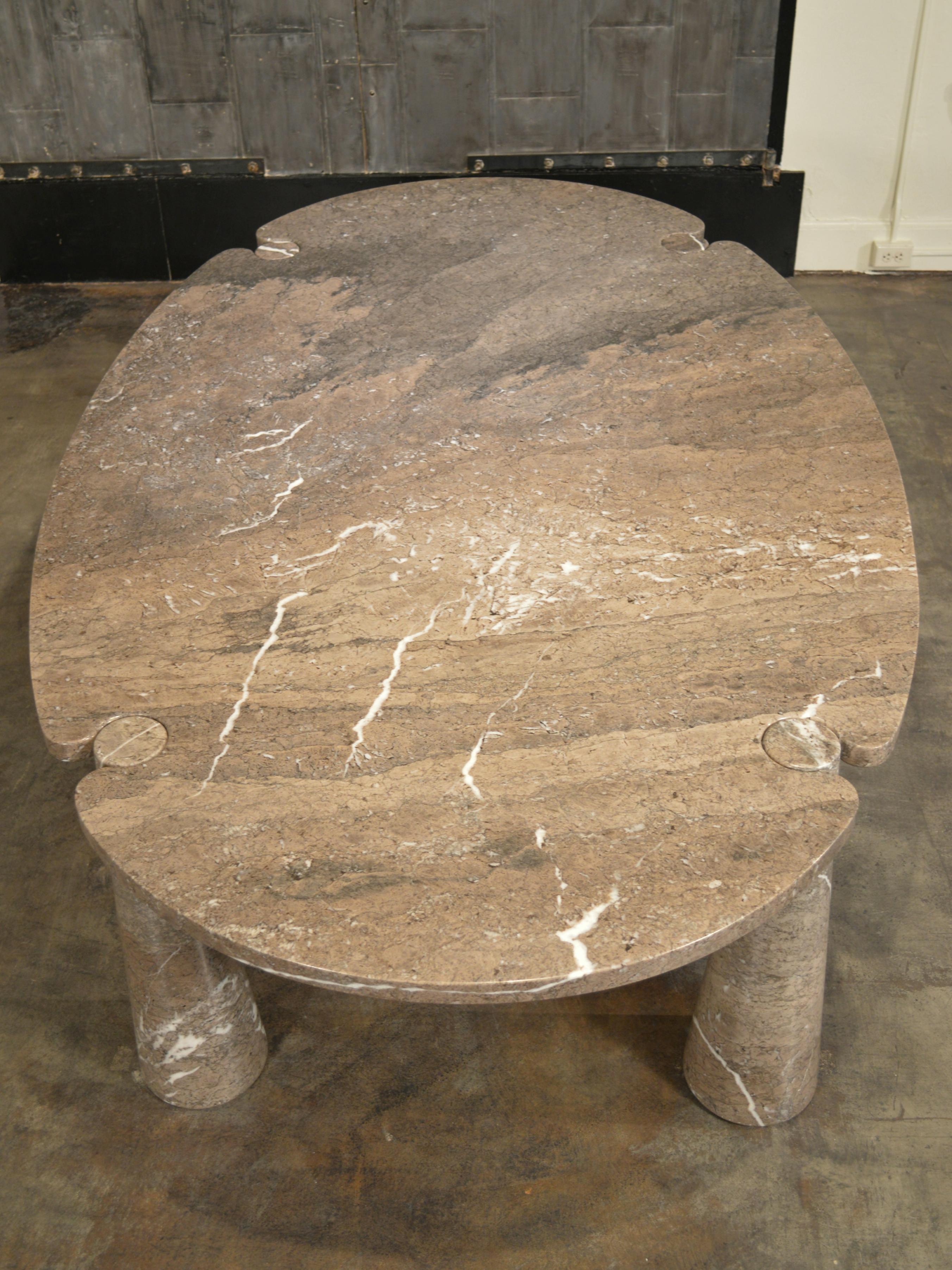 Angelo Mangiarotti 'Eros' Dining Table in Mondragone Marble  3
