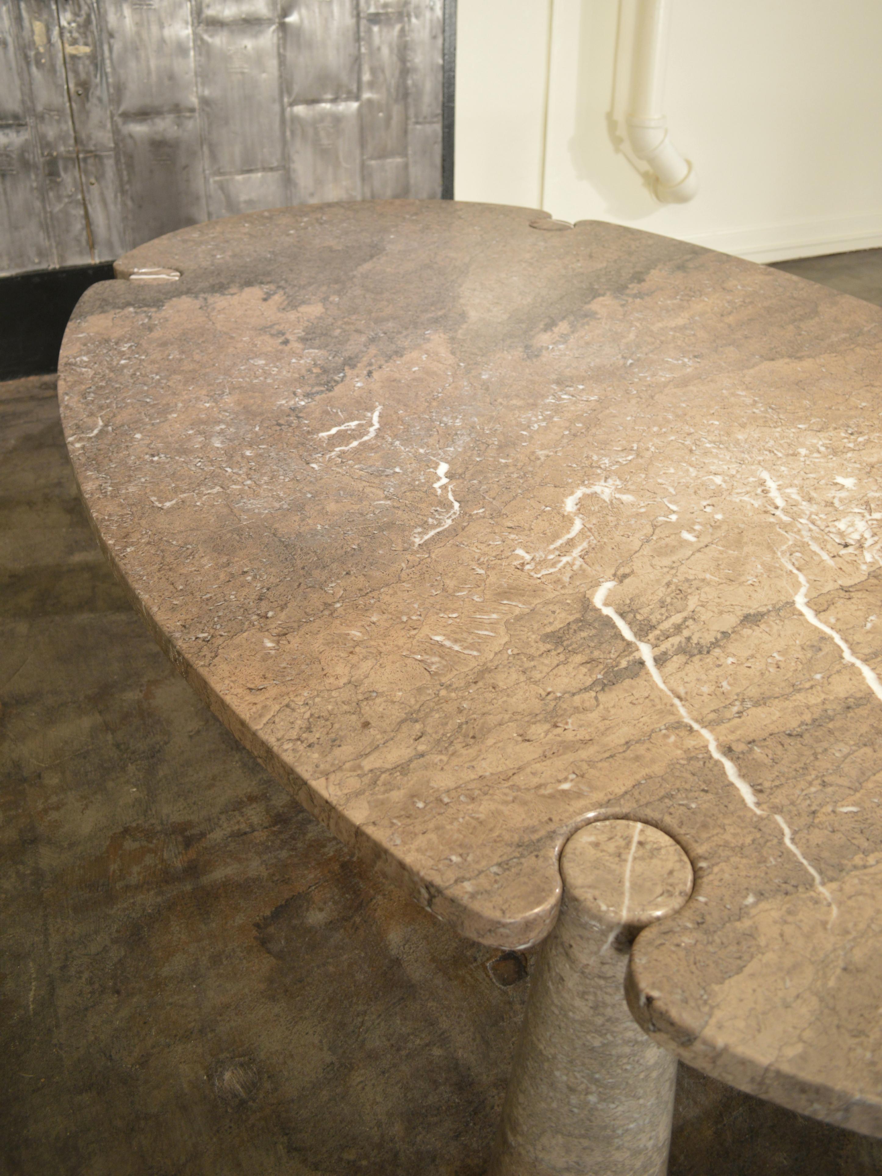 Late 20th Century Angelo Mangiarotti 'Eros' Dining Table in Mondragone Marble 