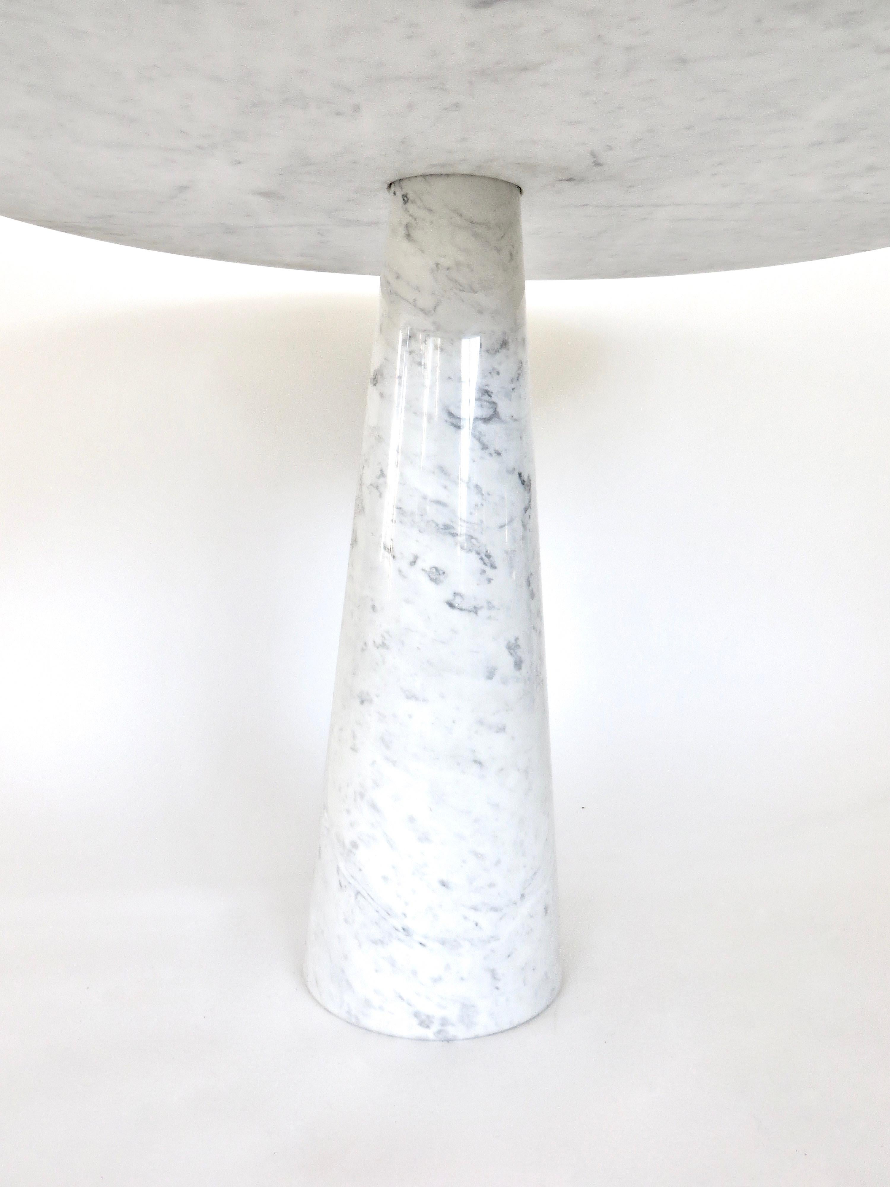 Late 20th Century Angelo Mangiarotti Eros for Skipper Carrara Marble Dining or Center Table
