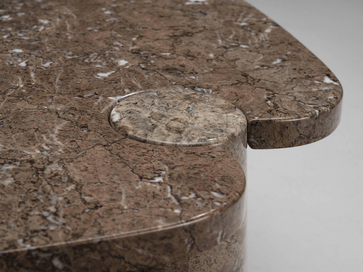 Angelo Mangiarotti 'Eros' Marble Cocktail Table In Good Condition In Waalwijk, NL