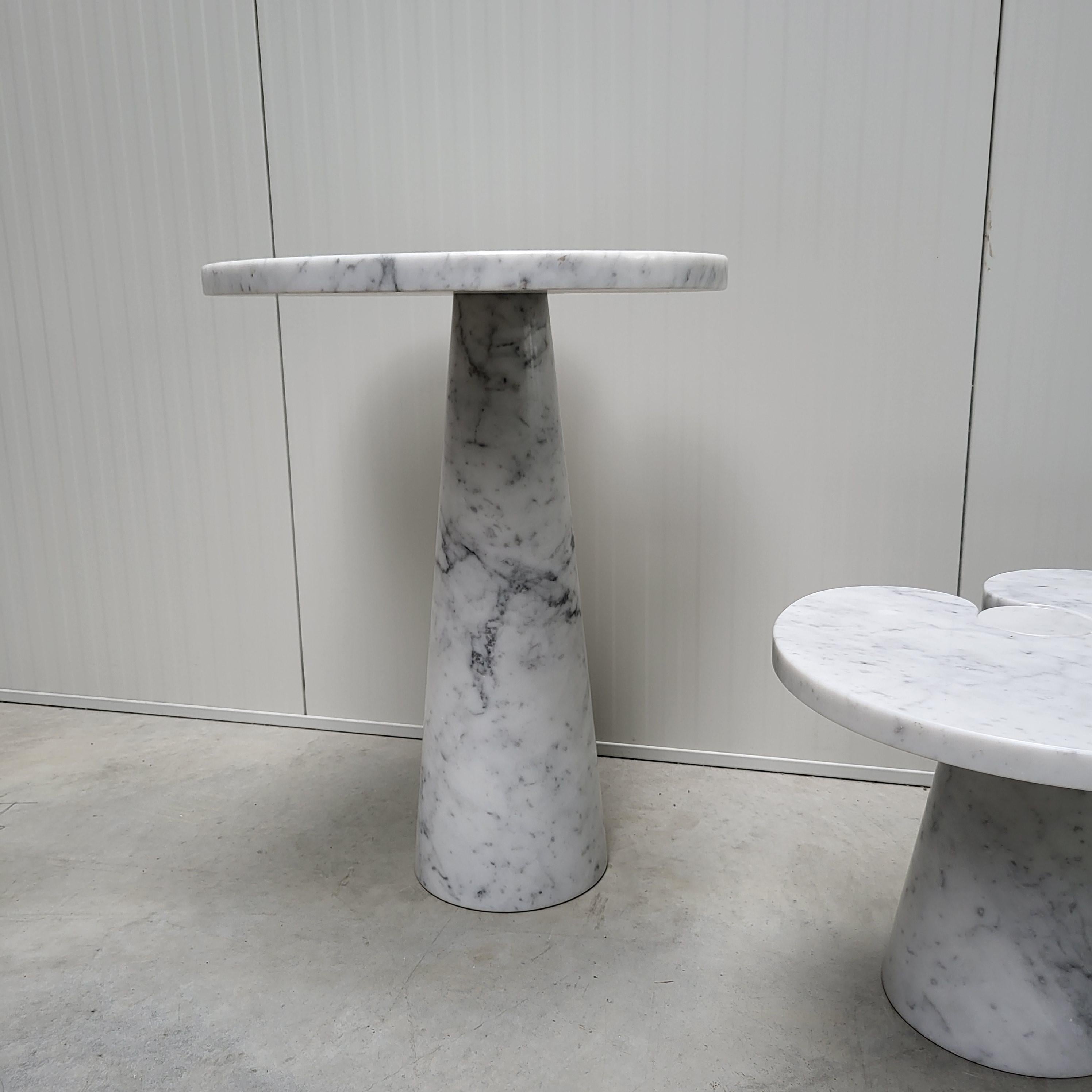 Late 20th Century Angelo Mangiarotti Eros Marble Side Tables by Skipper 1970s For Sale