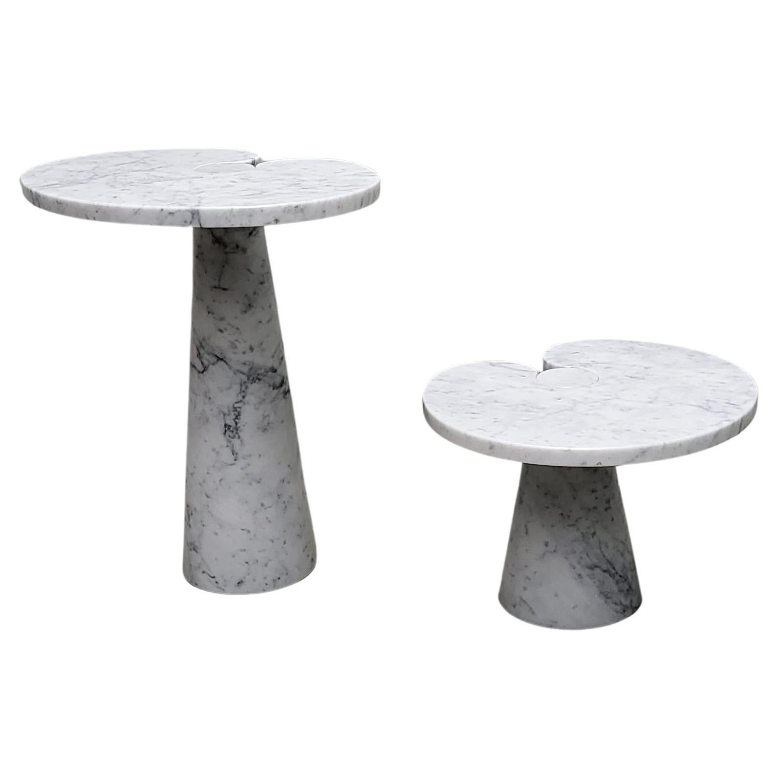 Angelo Mangiarotti Eros Marble Side Tables by Skipper 1970s For Sale