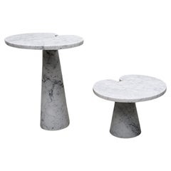 Retro Angelo Mangiarotti Eros Marble Side Tables by Skipper 1970s
