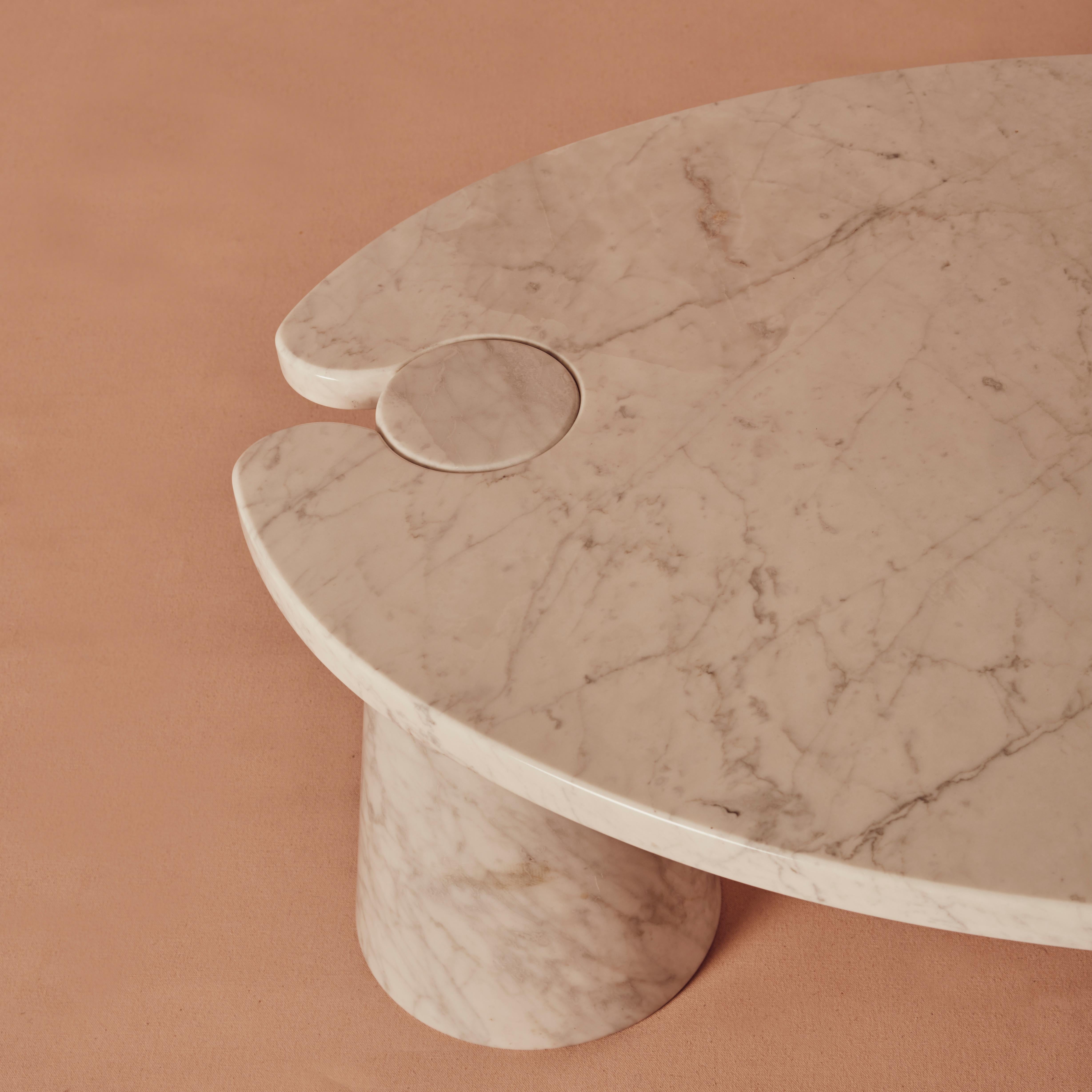 Angelo Mangiarotti 'Eros' Oval Coffee Table (Moderne der Mitte des Jahrhunderts) im Angebot