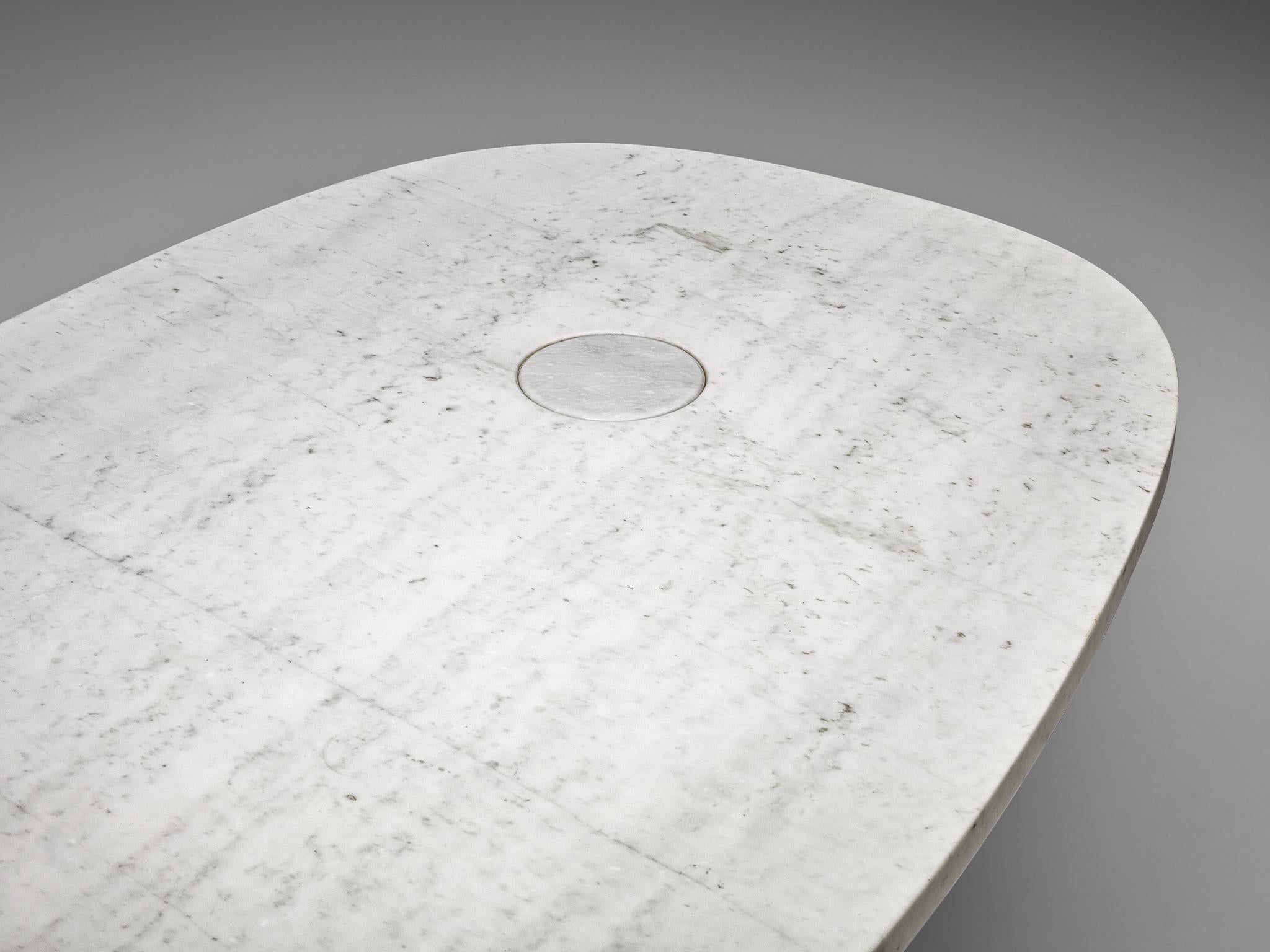 Angelo Mangiarotti 'Eros' Oval Dining Table in White Marble 2