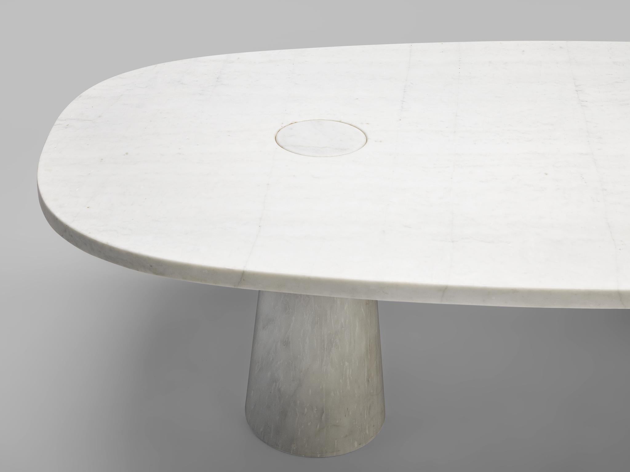 Angelo Mangiarotti 'Eros' Oval Dining Table in White Marble 6